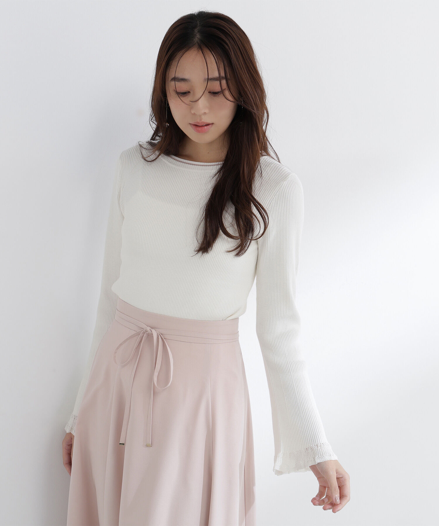  「レーシーカフスリブニット」|ニット・セーター|