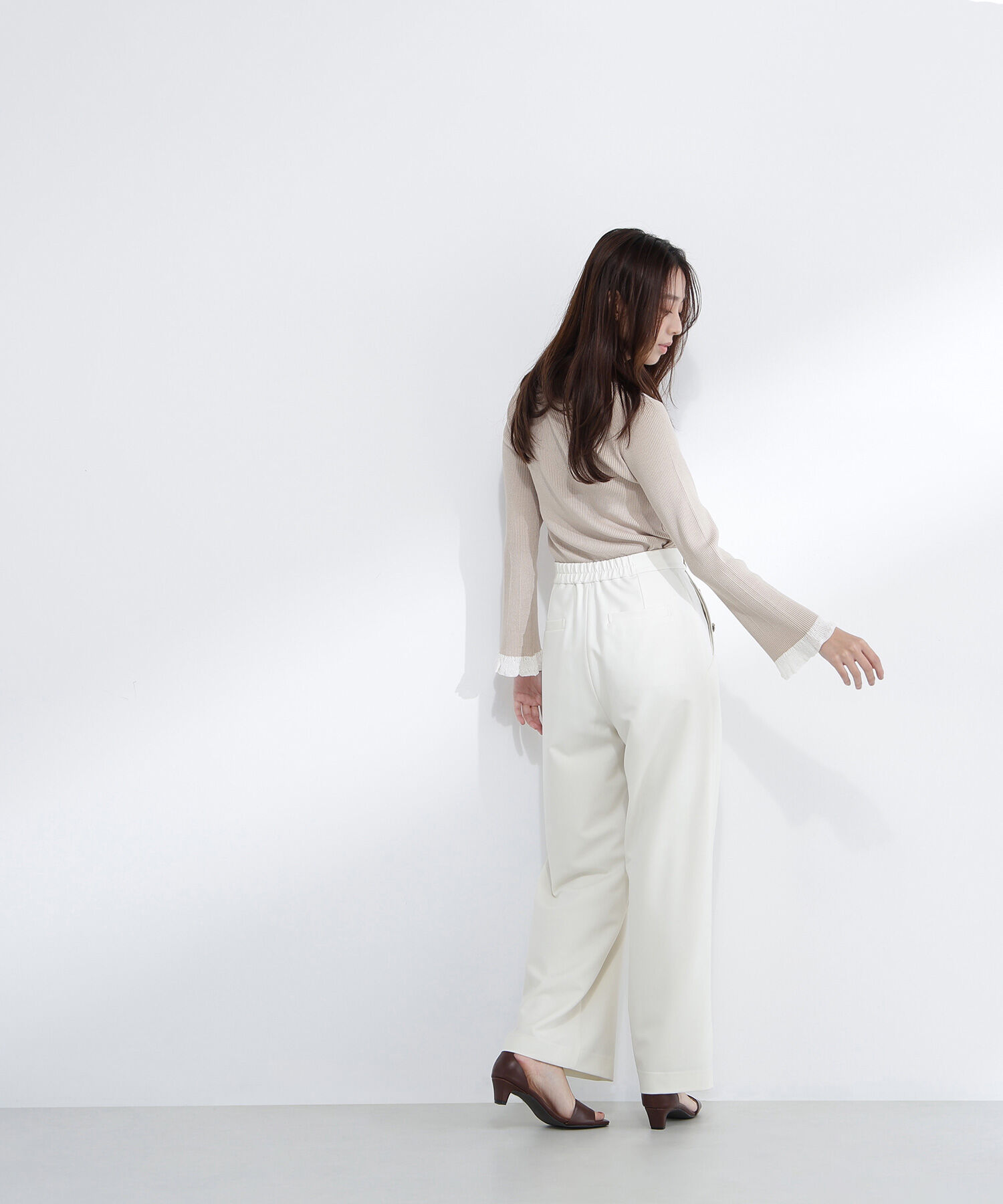  「レーシーカフスリブニット」|ニット・セーター|