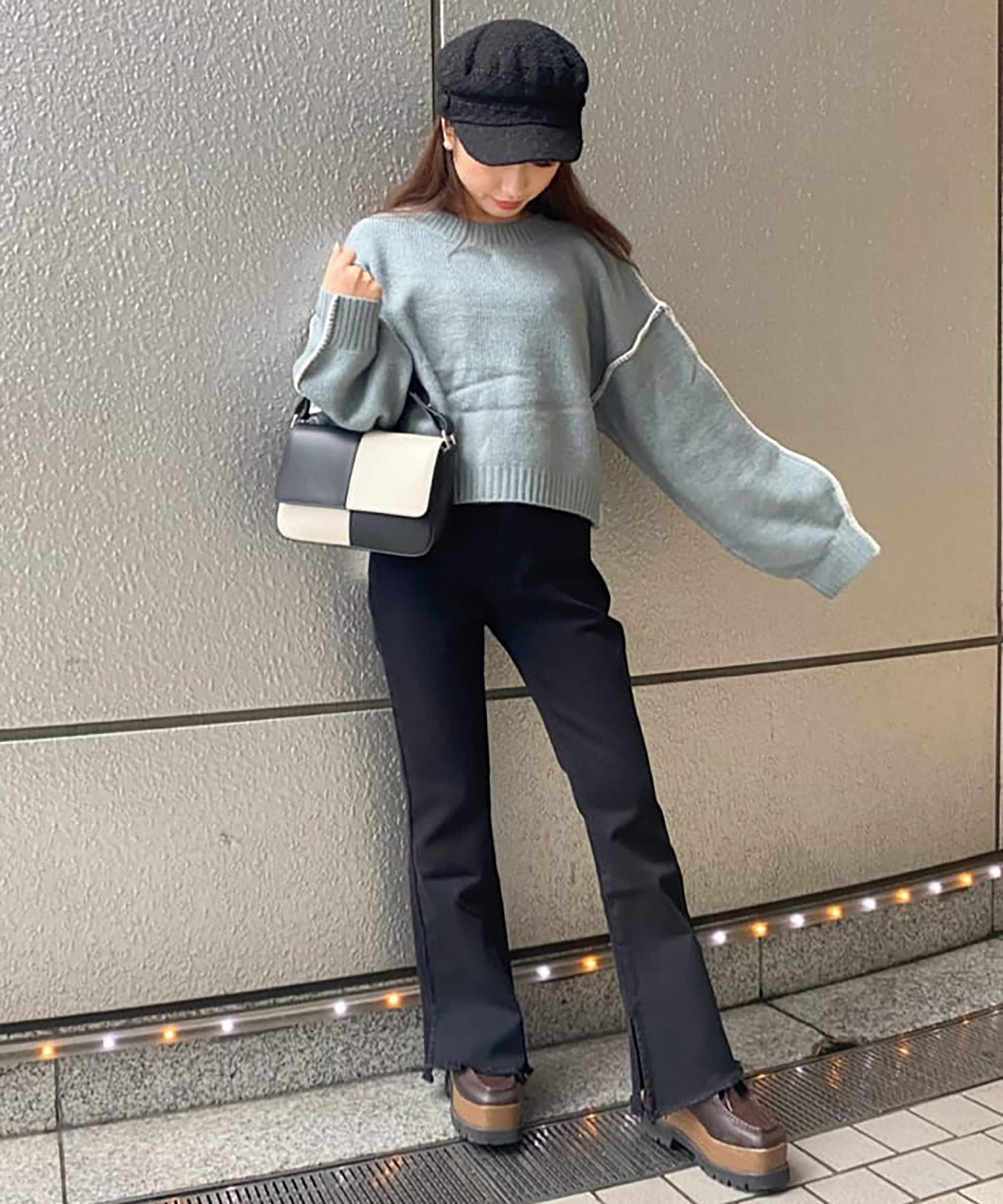  「[Sシリーズ対応商品]前後差カットオフフレアデニムパンツ」|その他|