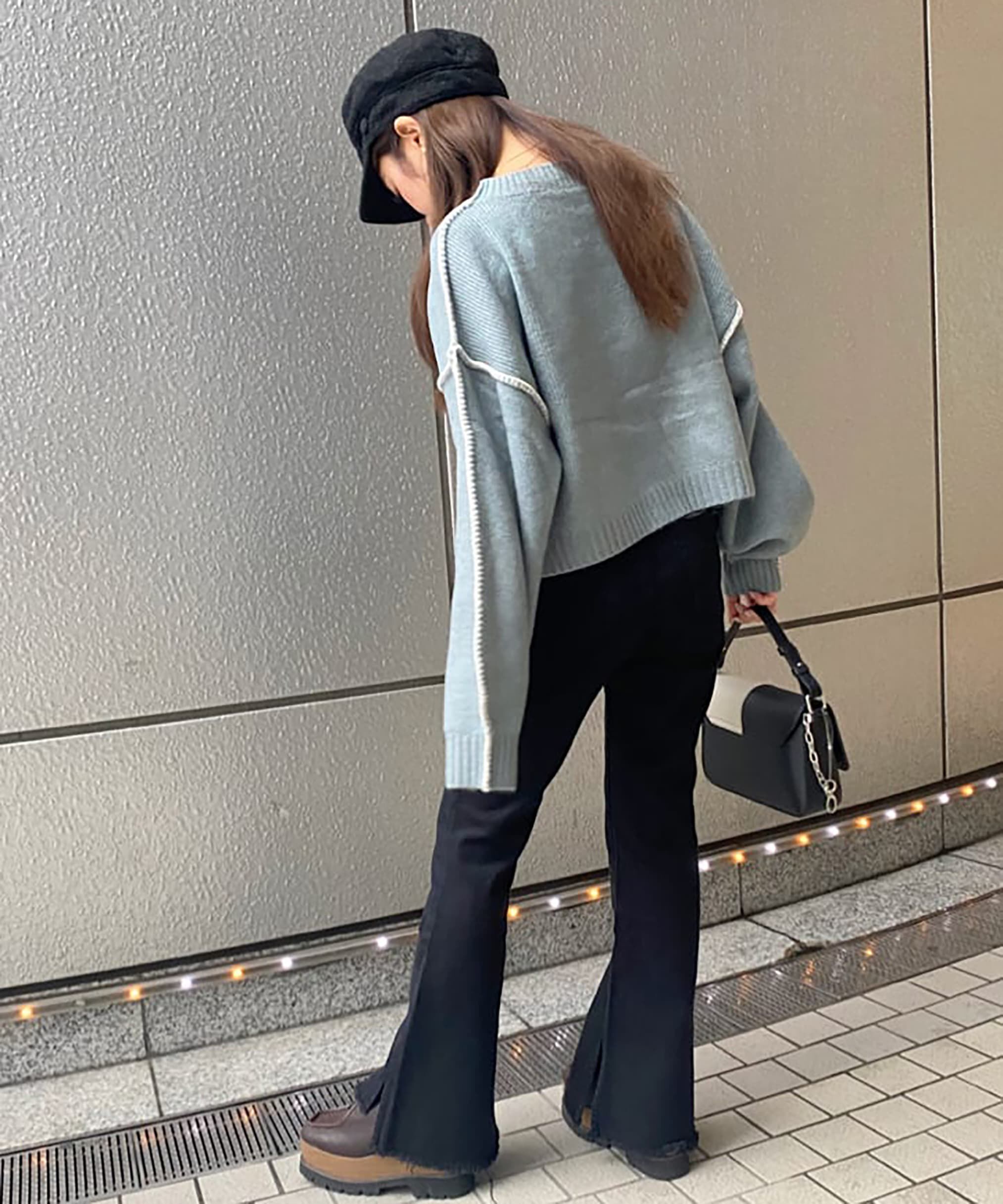  「[Sシリーズ対応商品]前後差カットオフフレアデニムパンツ」|その他|