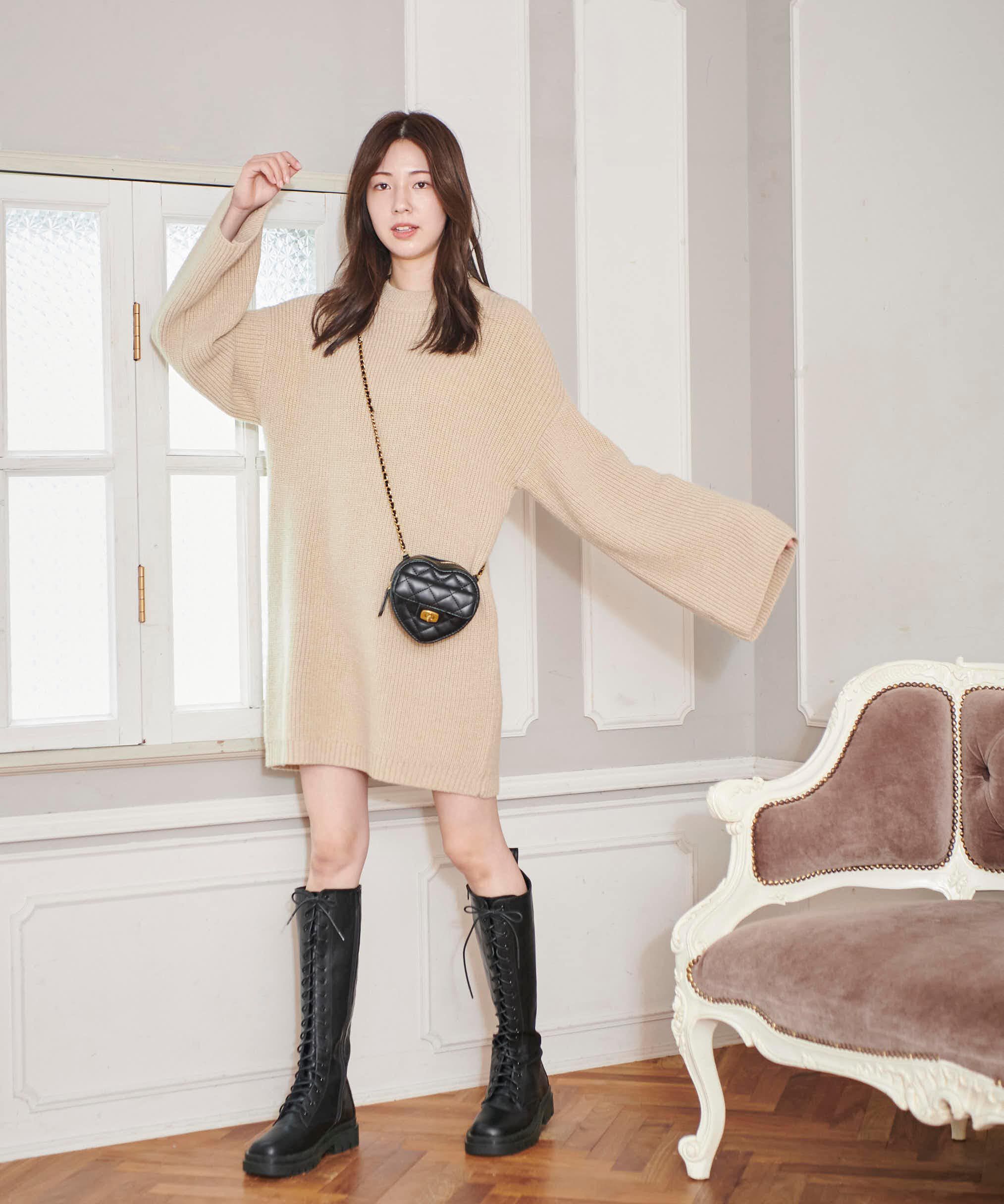  「畦ルーズミニニットワンピース」|ワンピース|