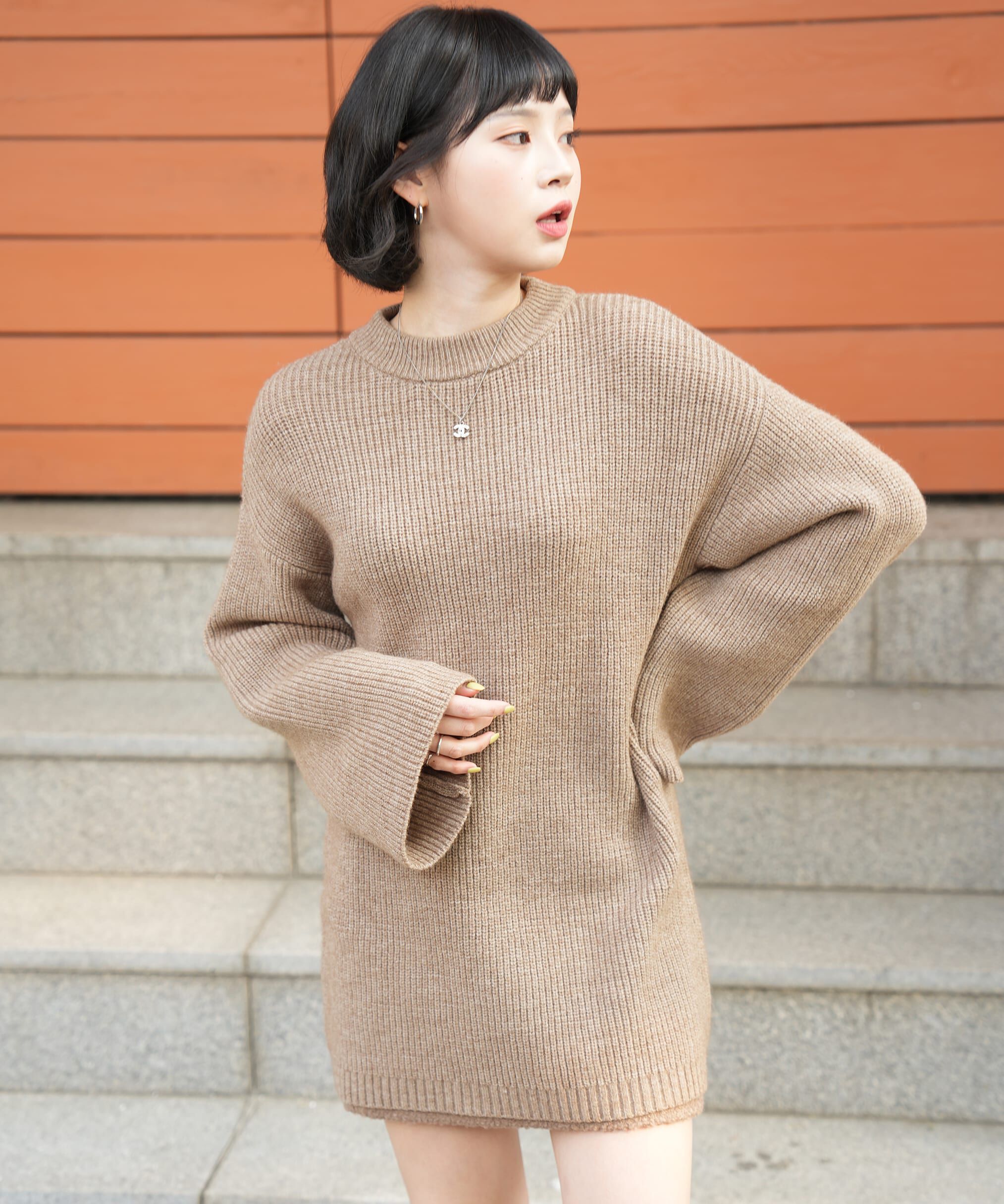  「畦ルーズミニニットワンピース」|ワンピース|