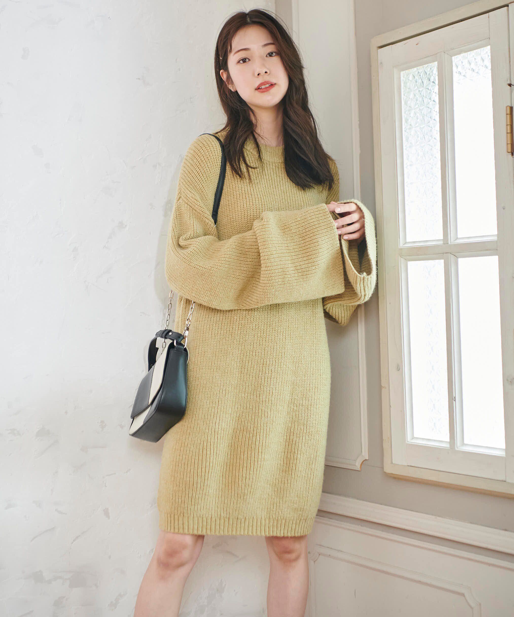  「畦ルーズミニニットワンピース」|ワンピース|