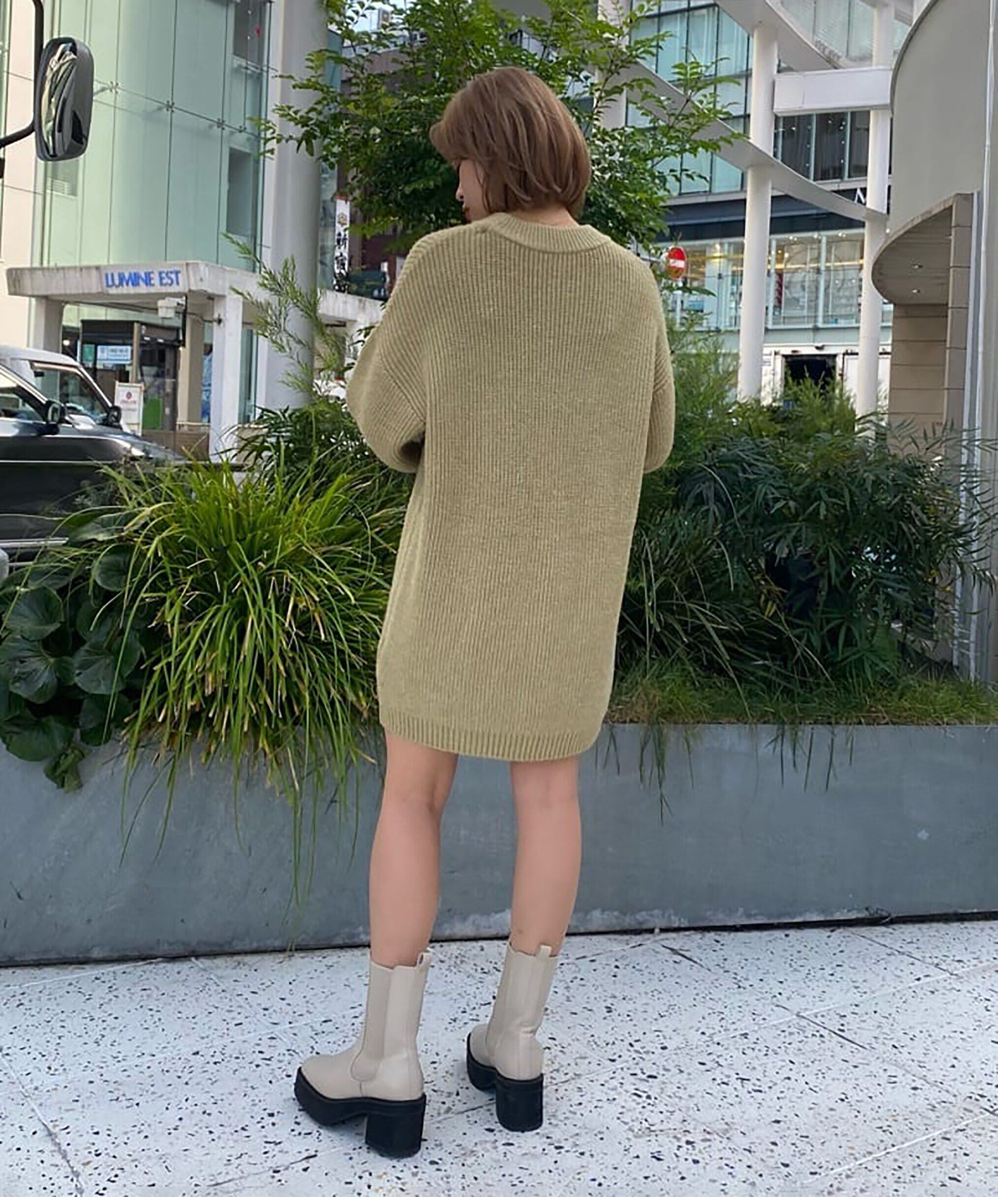  「畦ルーズミニニットワンピース」|ワンピース|