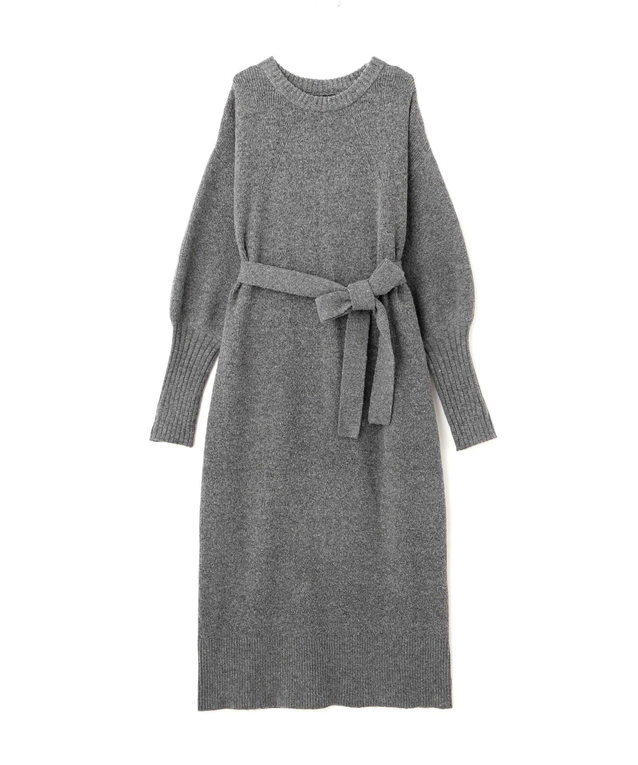  「指穴リブニットワンピース」|ワンピース|