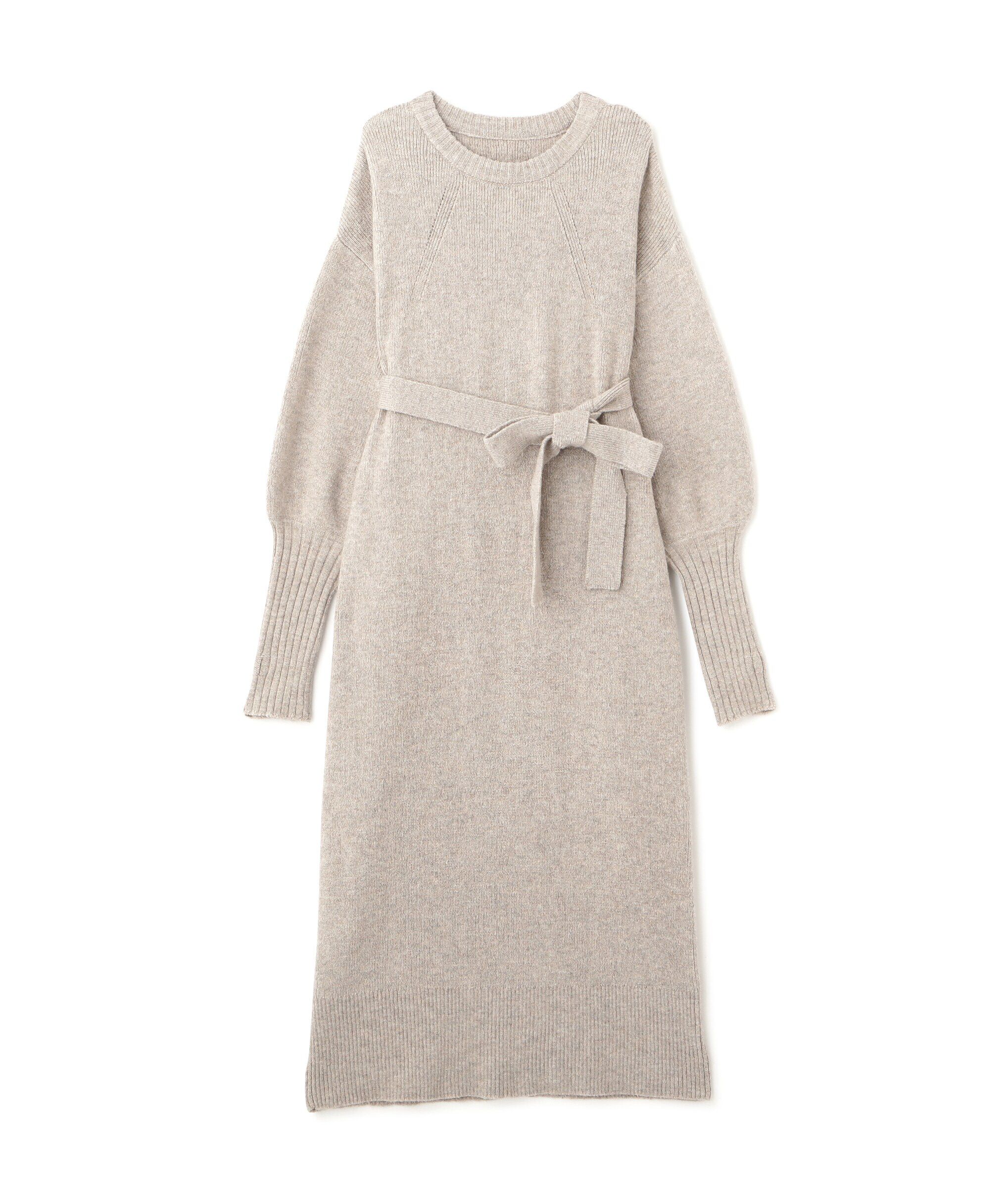  「指穴リブニットワンピース」|ワンピース|