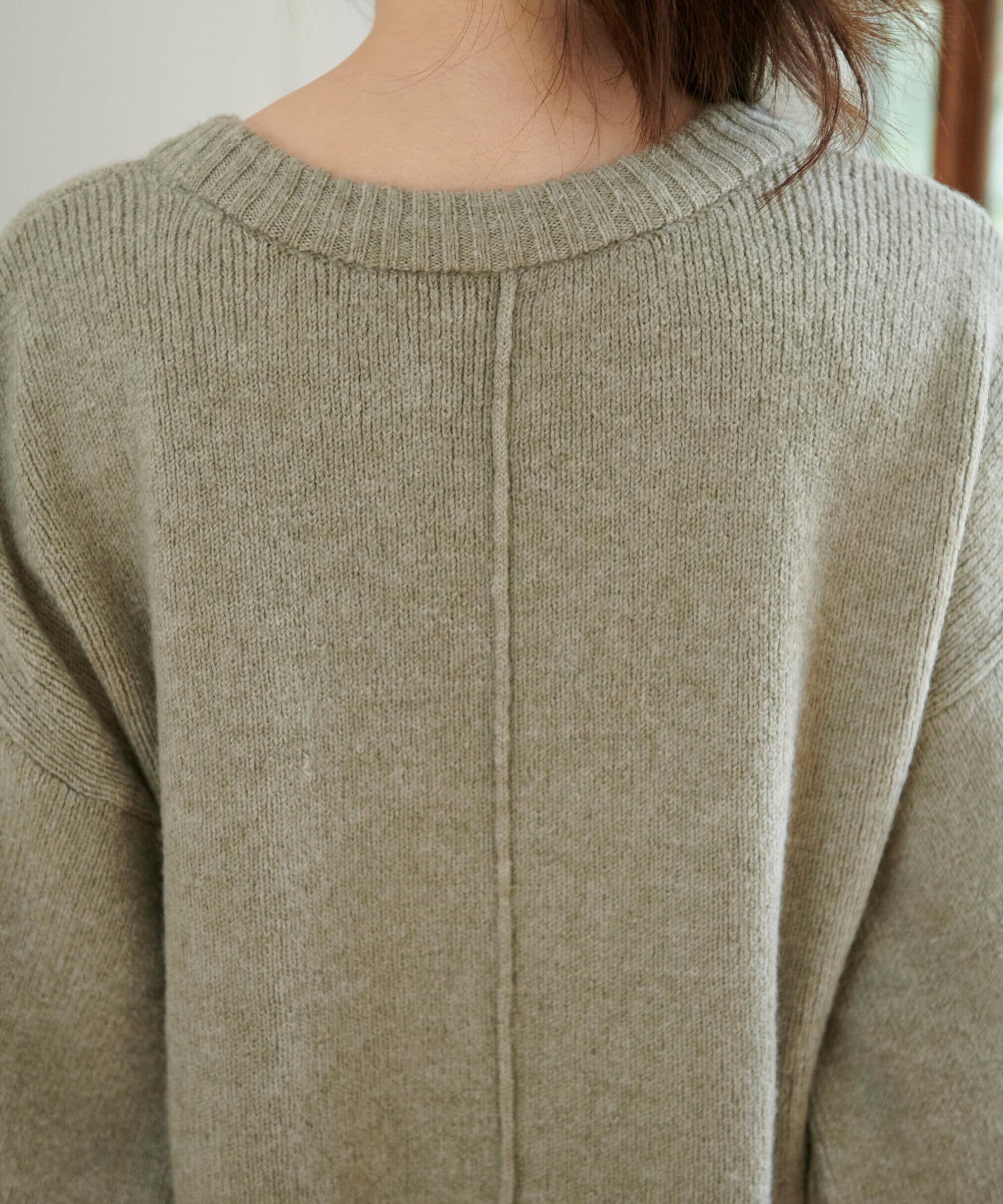  「指穴リブニットワンピース」|ワンピース|