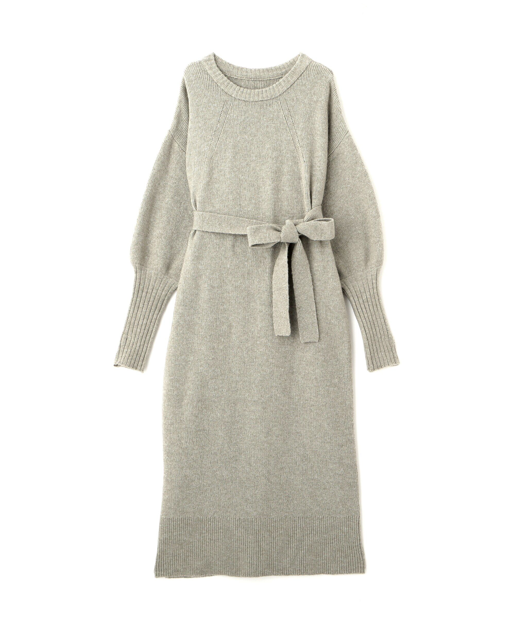  「指穴リブニットワンピース」|ワンピース|