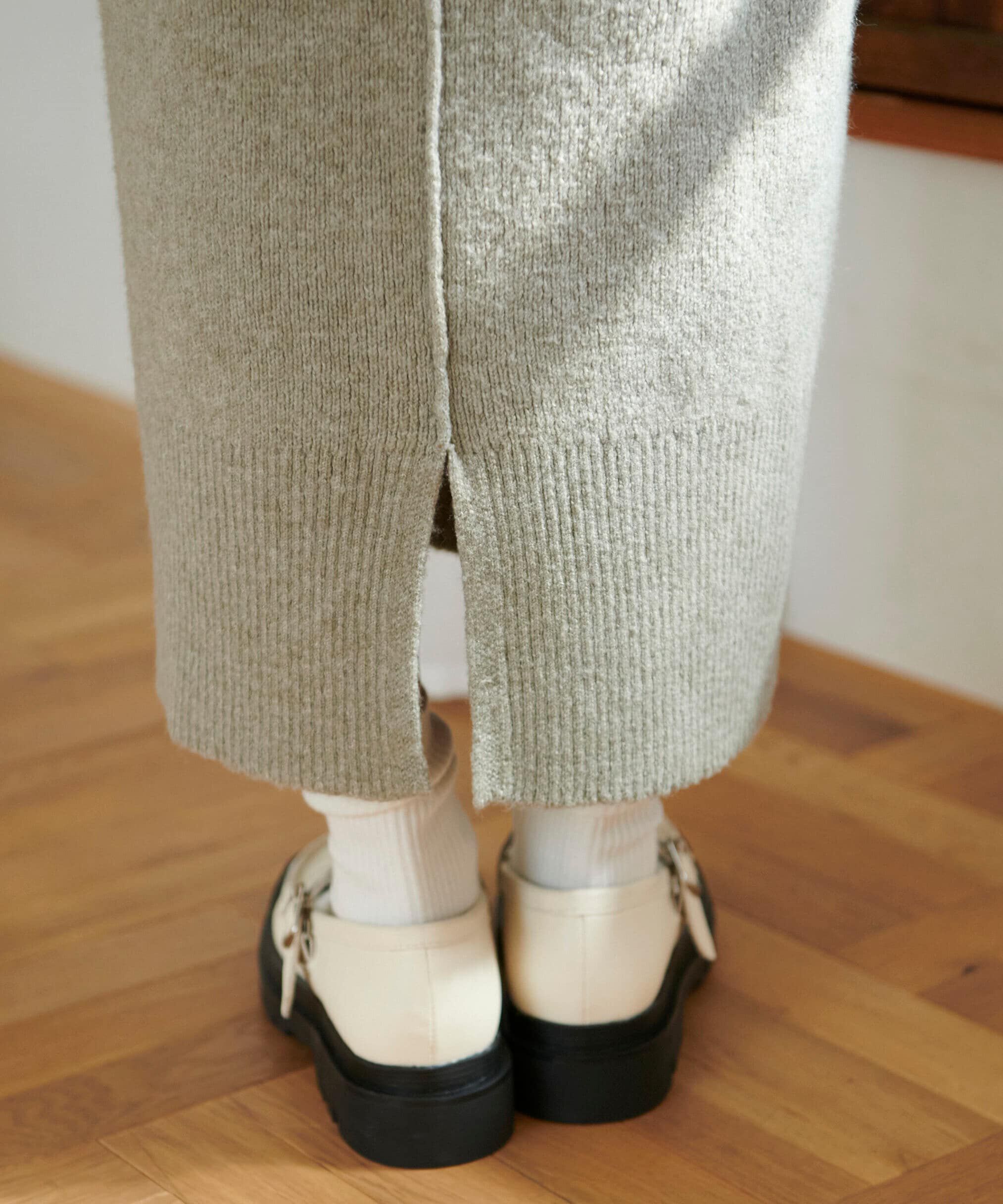  「指穴リブニットワンピース」|ワンピース|