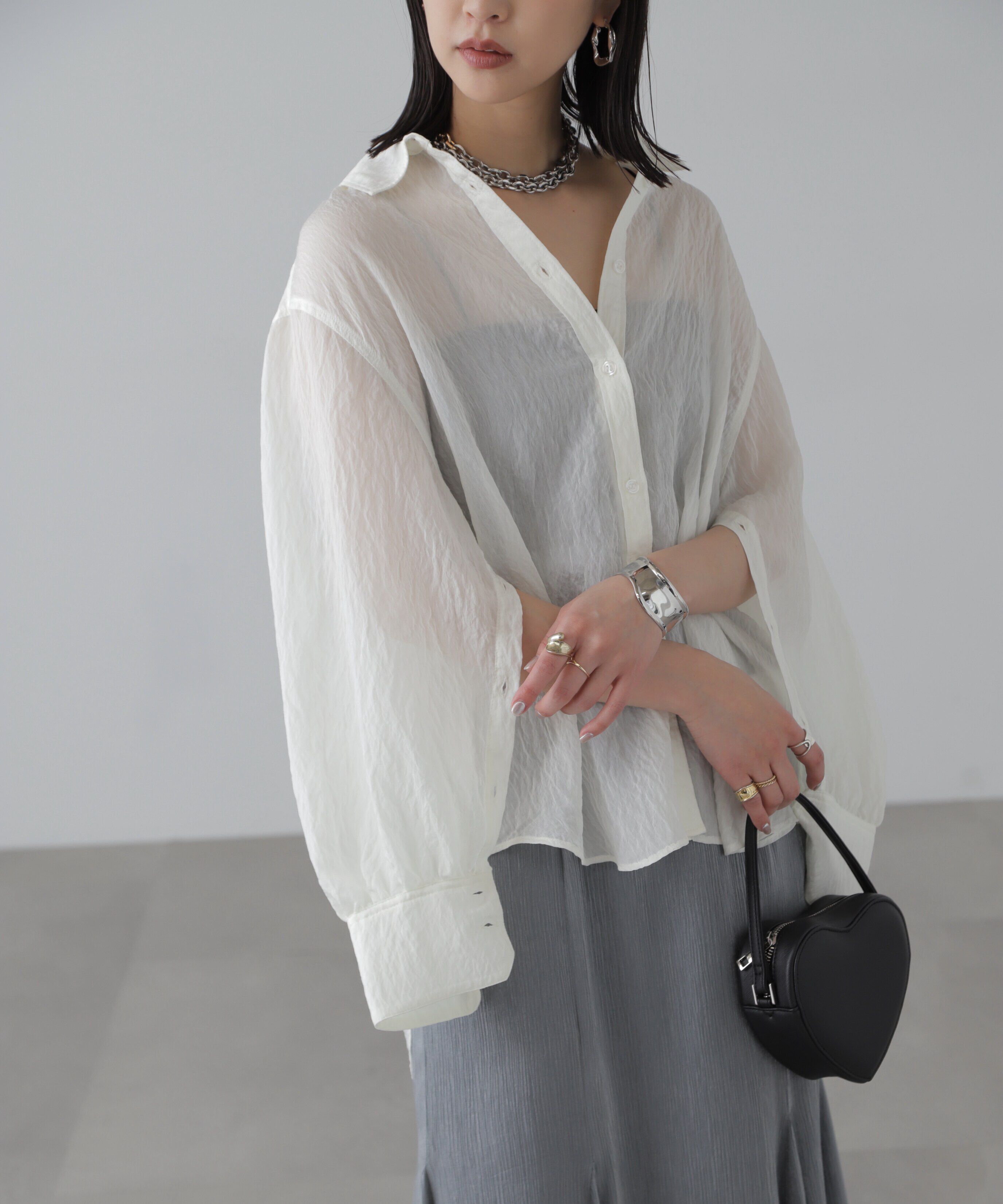  「袖スリットルーズシャツ」|シャツ・ブラウス|オフ