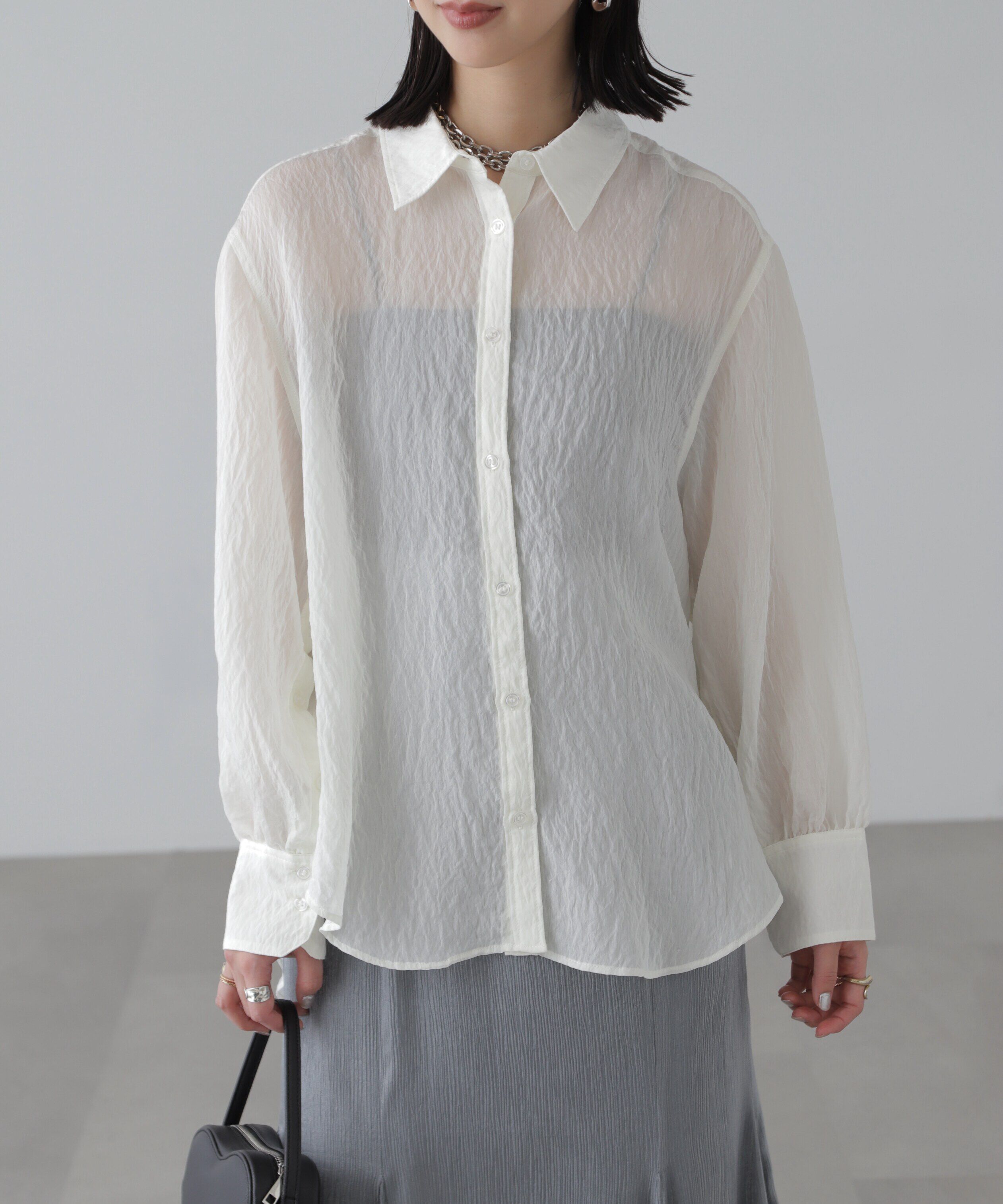  「袖スリットルーズシャツ」|シャツ・ブラウス|