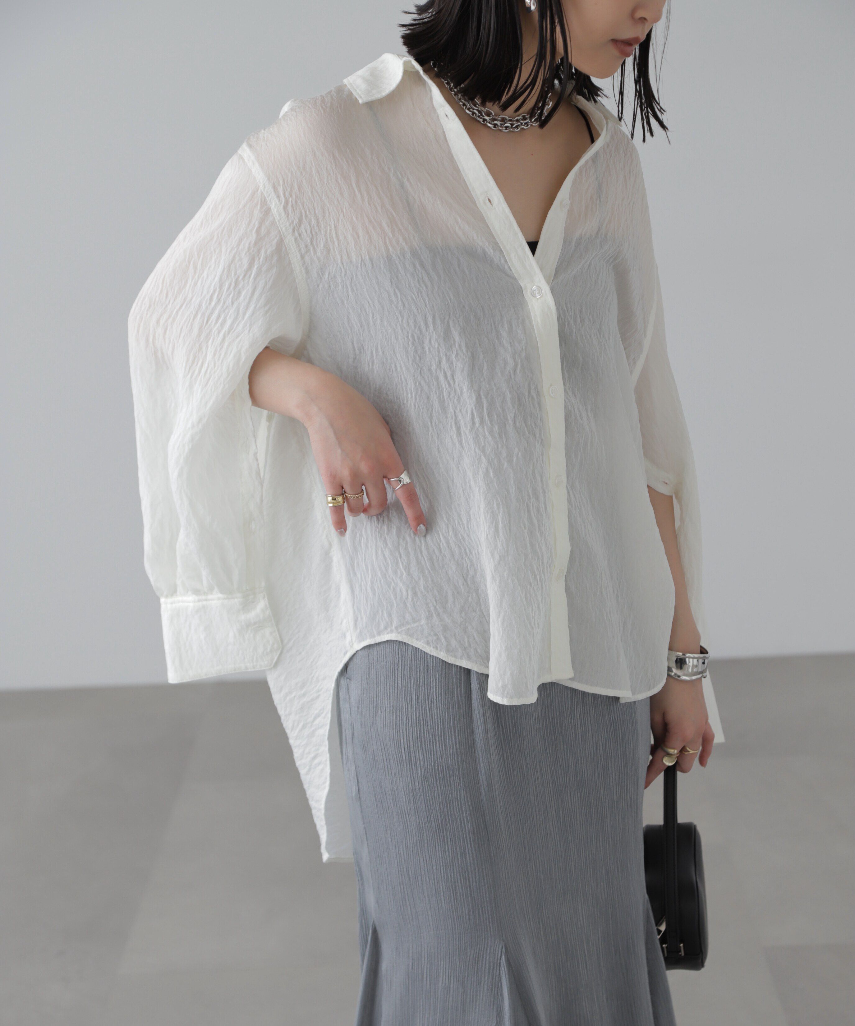  「袖スリットルーズシャツ」|シャツ・ブラウス|