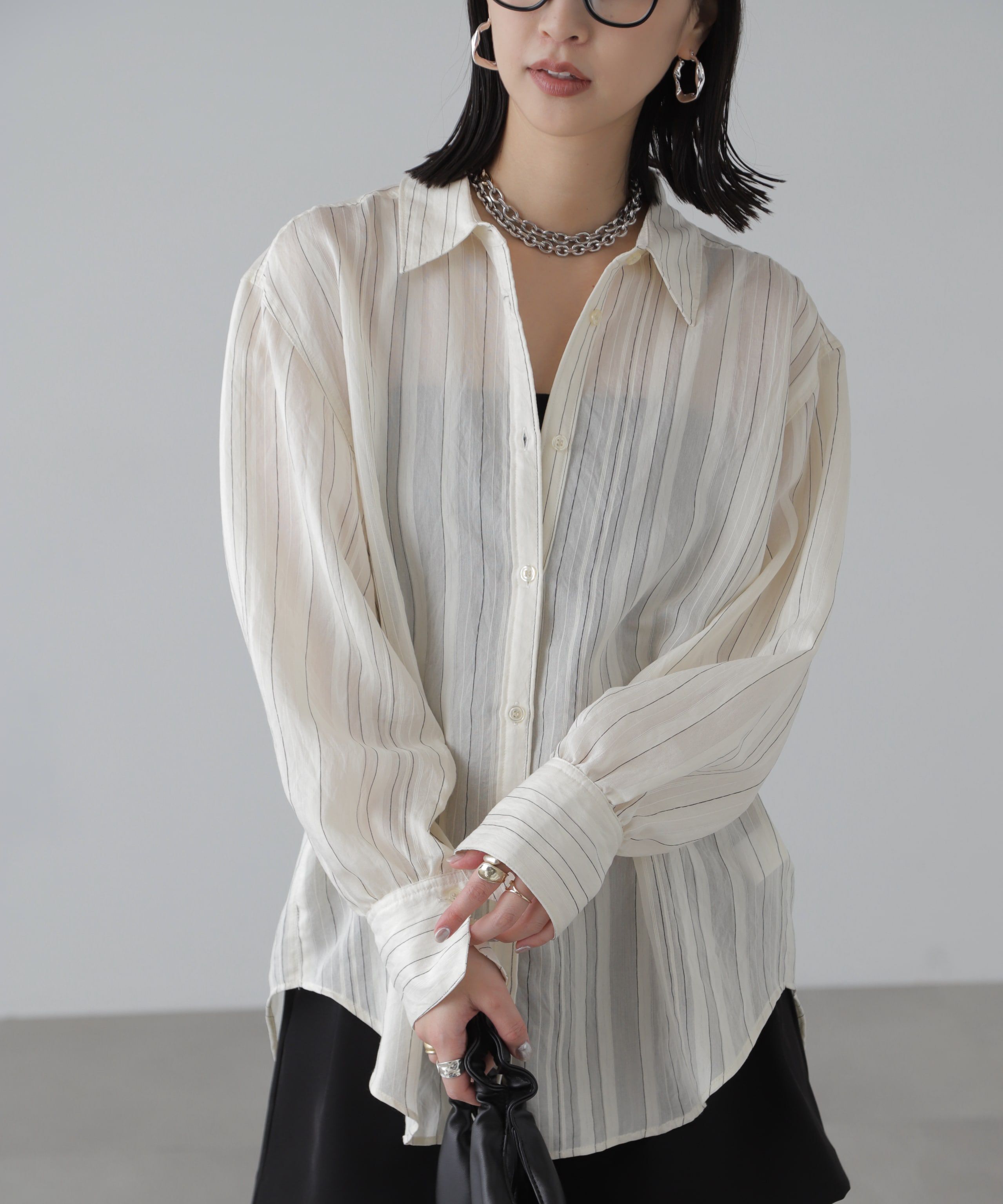  「袖スリットルーズシャツ」|シャツ・ブラウス|