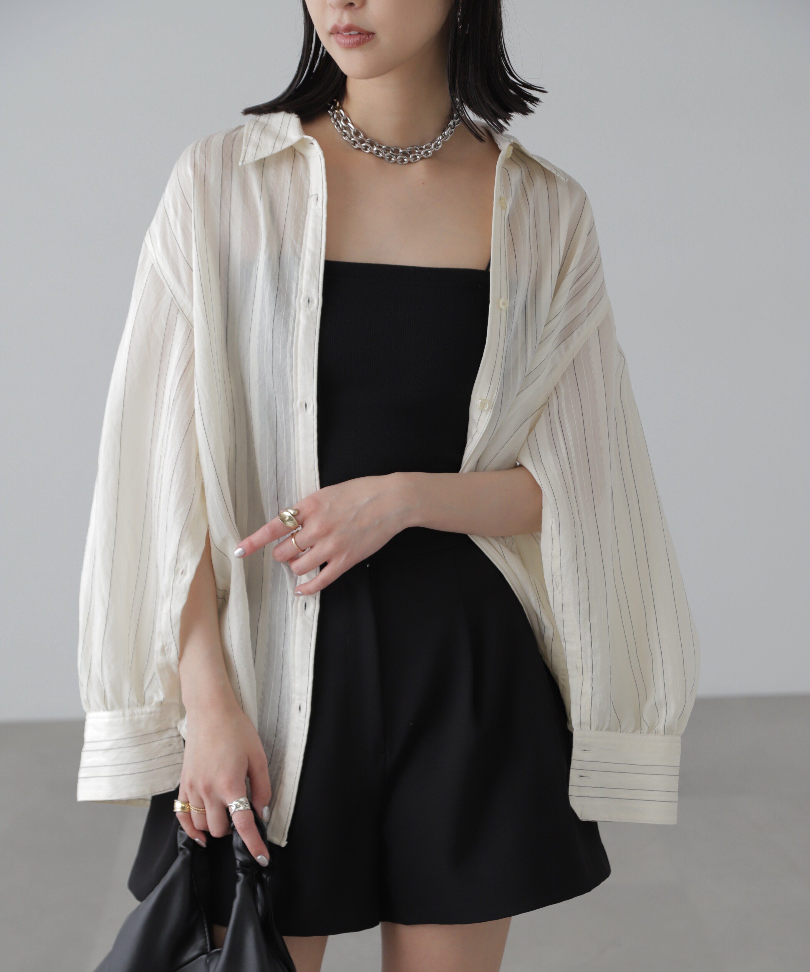  「袖スリットルーズシャツ」|シャツ・ブラウス|