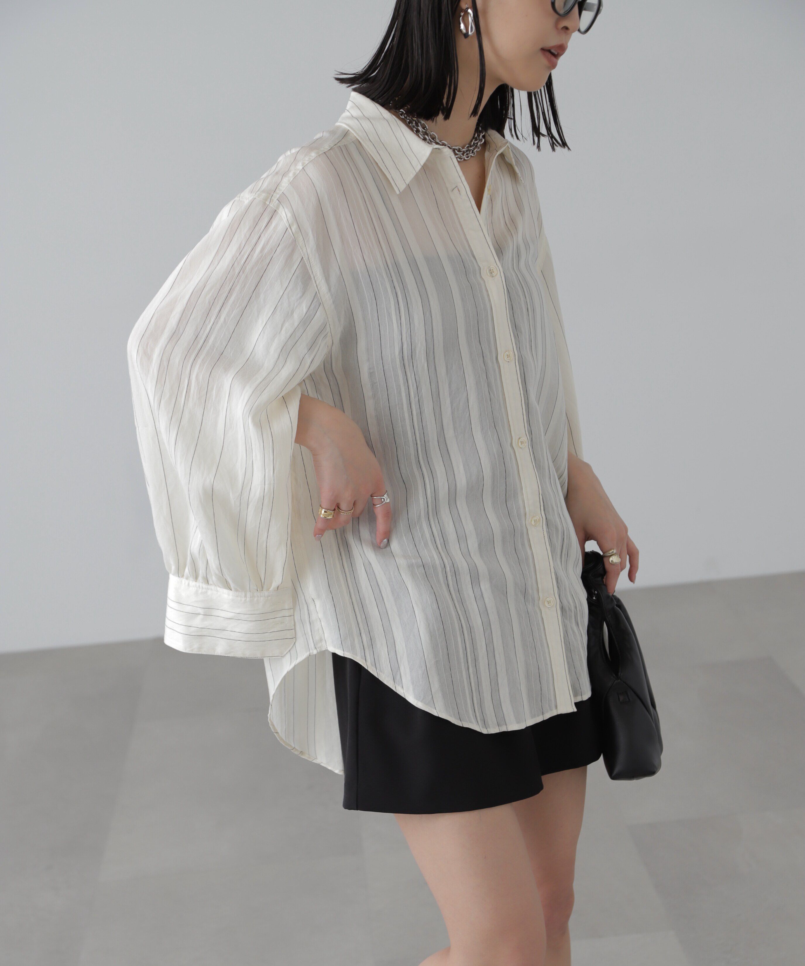  「袖スリットルーズシャツ」|シャツ・ブラウス|