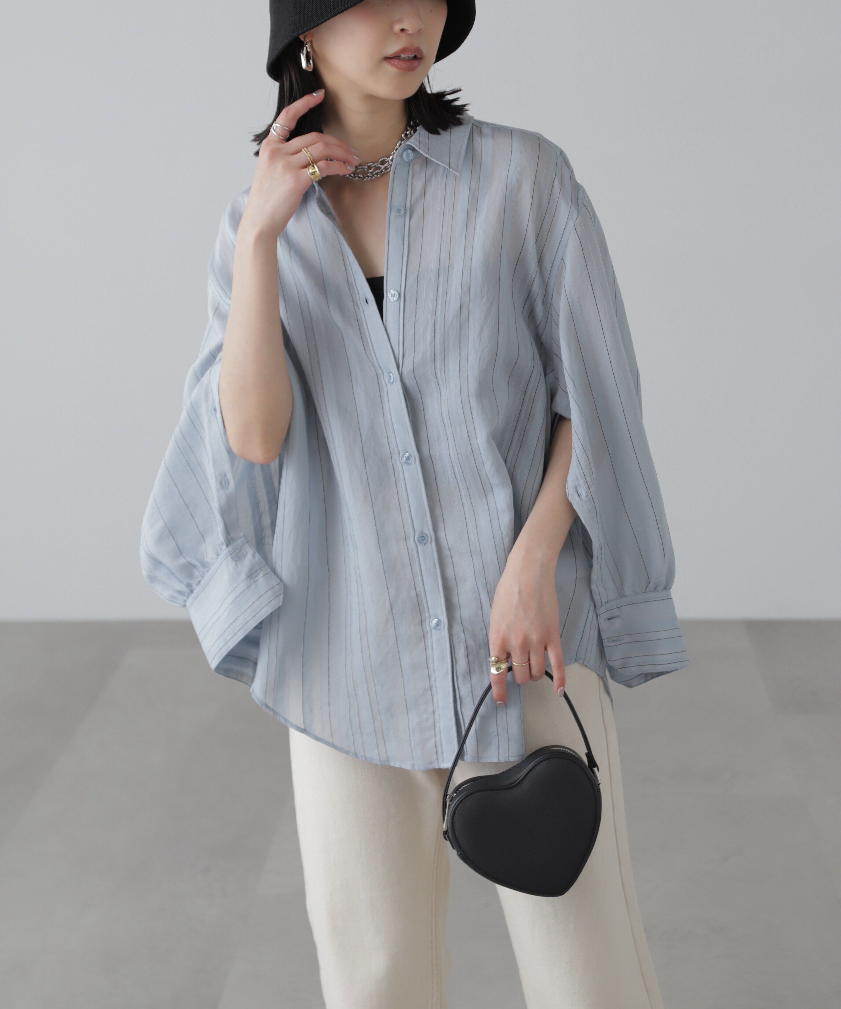  「袖スリットルーズシャツ」|シャツ・ブラウス|ブルーストラ 1
