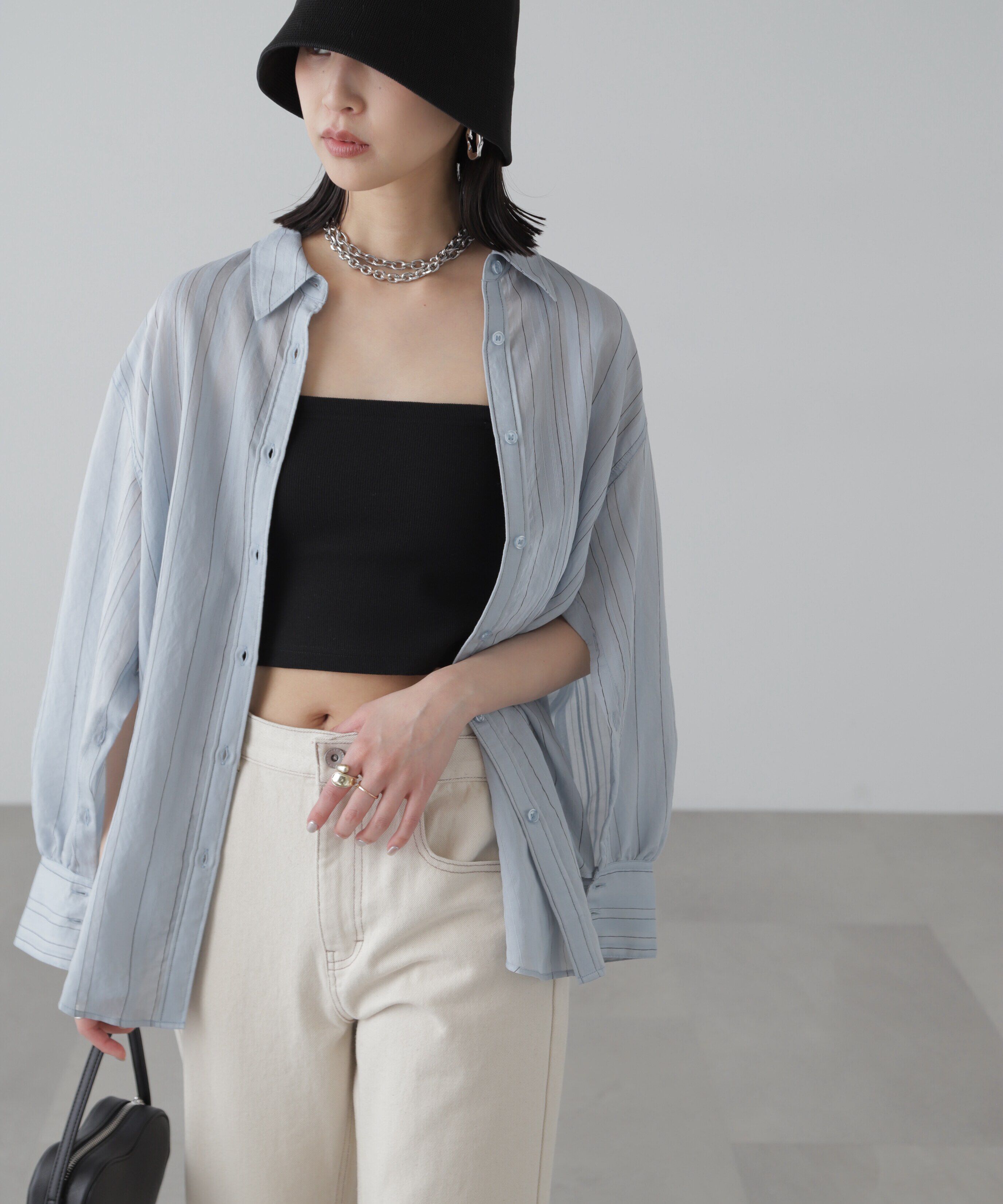  「袖スリットルーズシャツ」|シャツ・ブラウス|