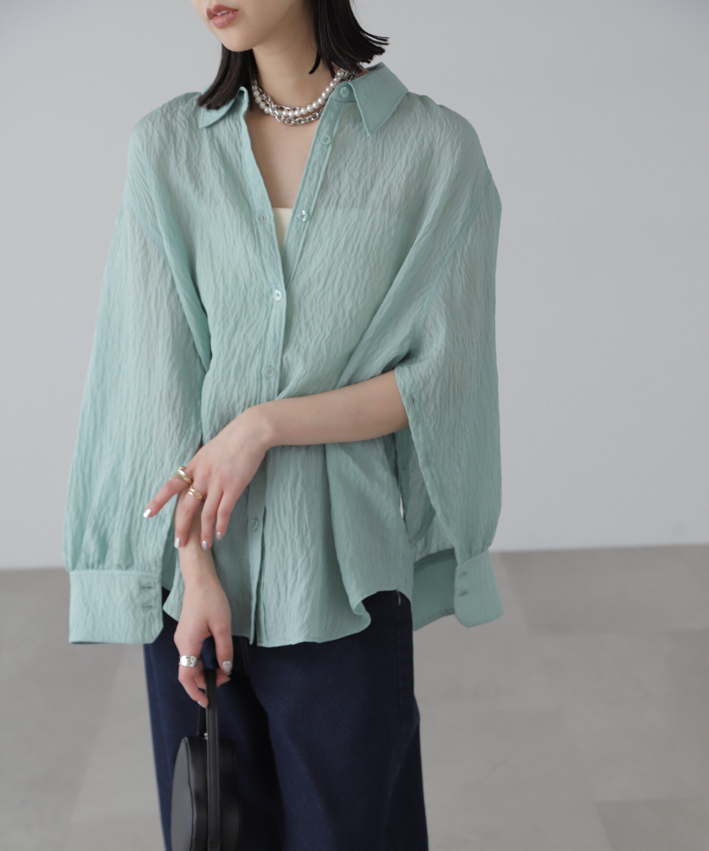  「袖スリットルーズシャツ」|シャツ・ブラウス|