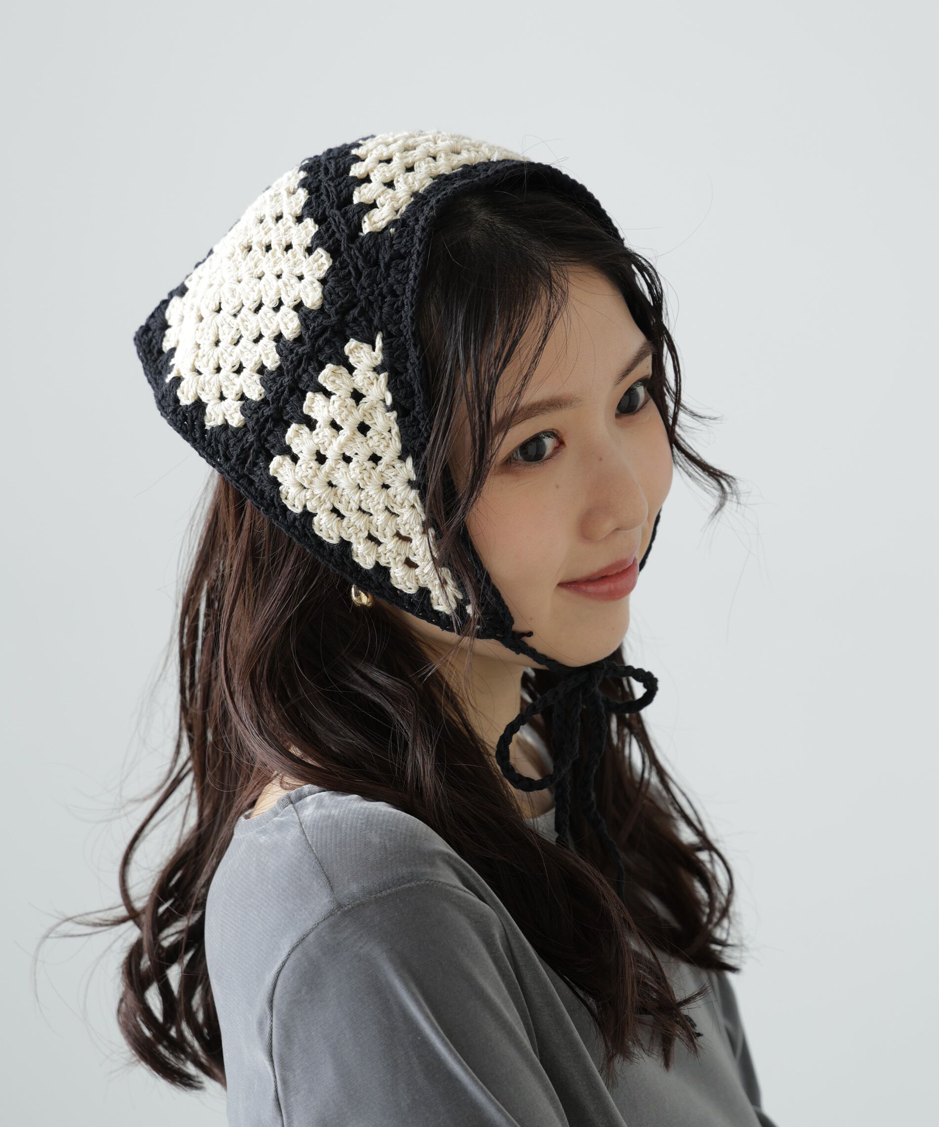  「スクエアパターンバブーシュカ」|ハンカチ|