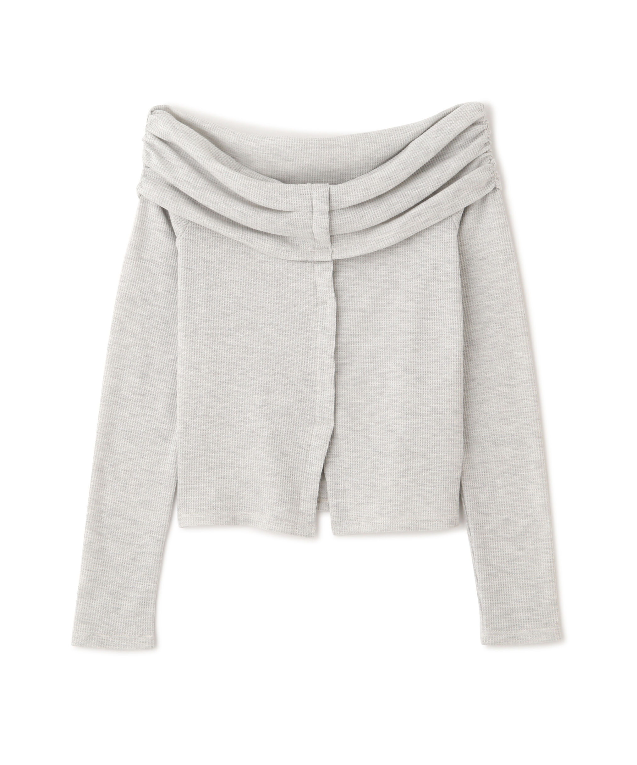  「ボーダーオフショル前スリットカットソー」|Tシャツ・カットソー|