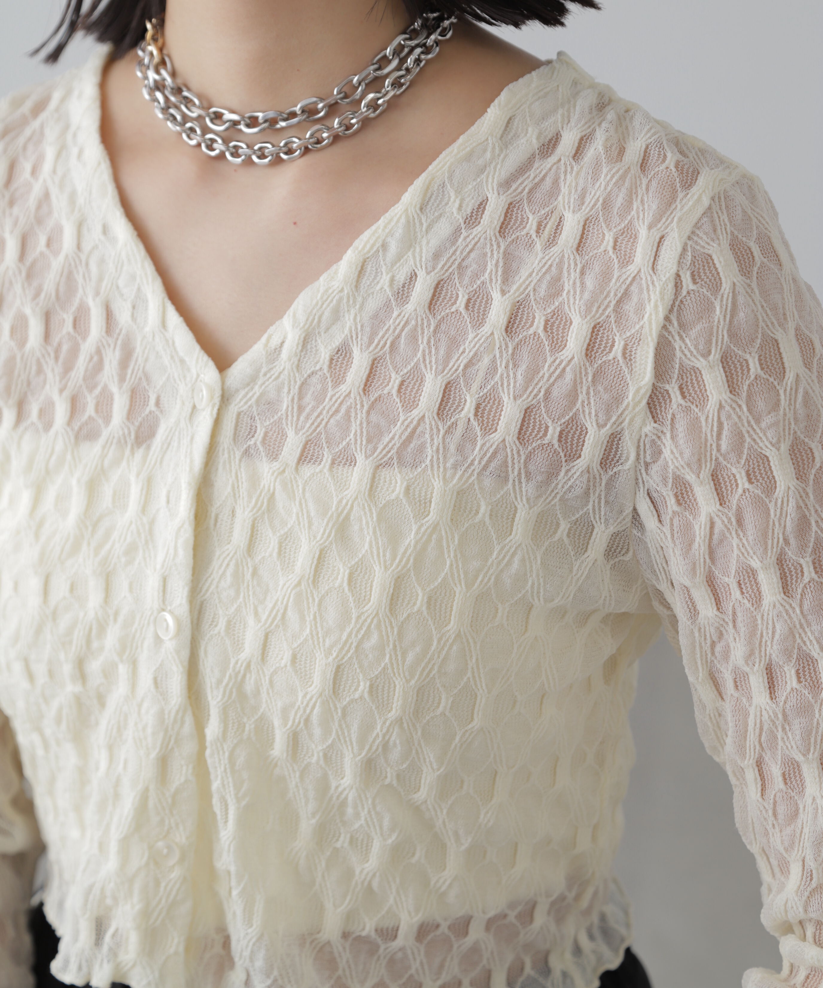  「シアーチュールカーディガン」|Tシャツ・カットソー|