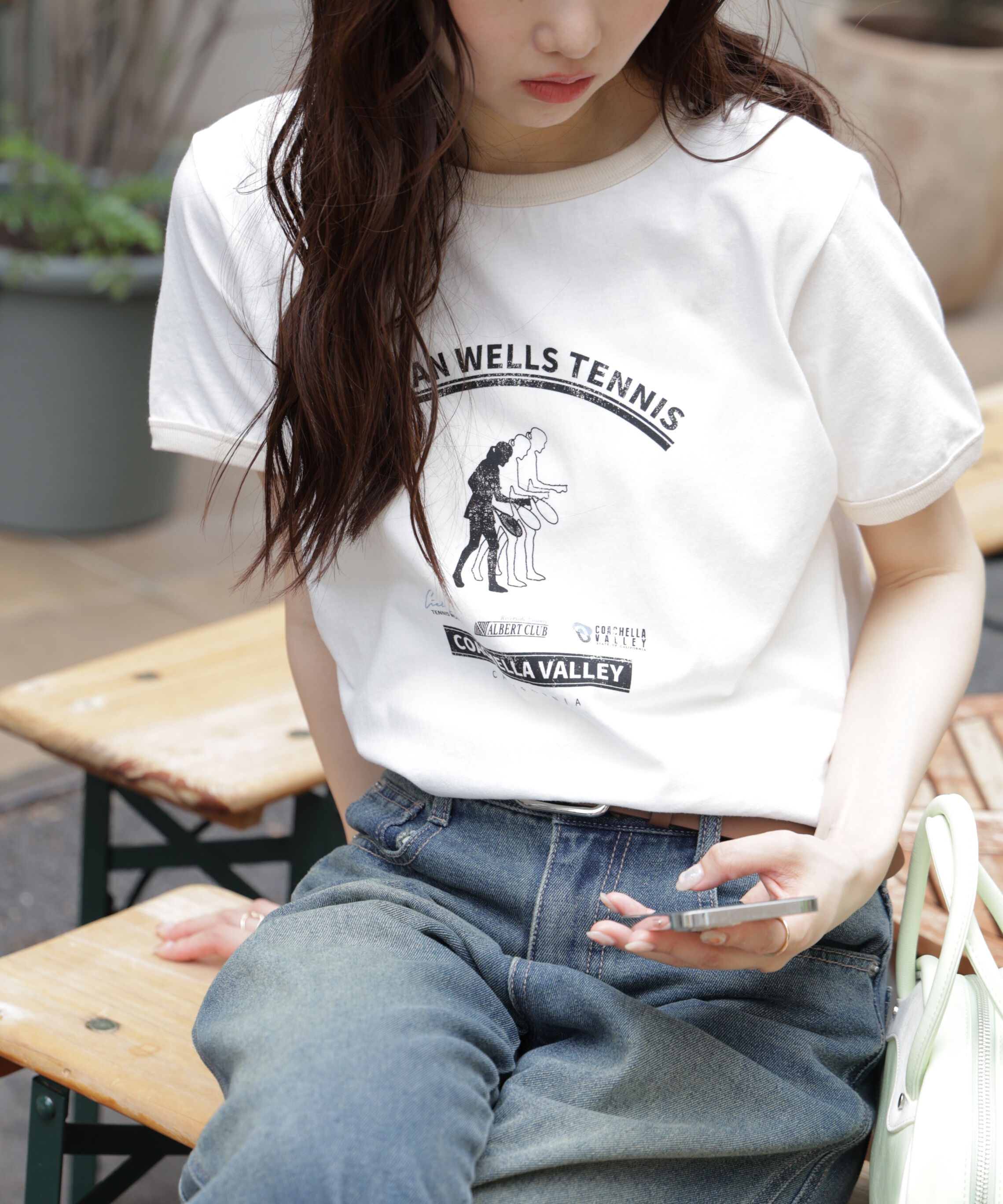  「レトロスポーツプリントTシャツ」|Tシャツ・カットソー|ホワイト