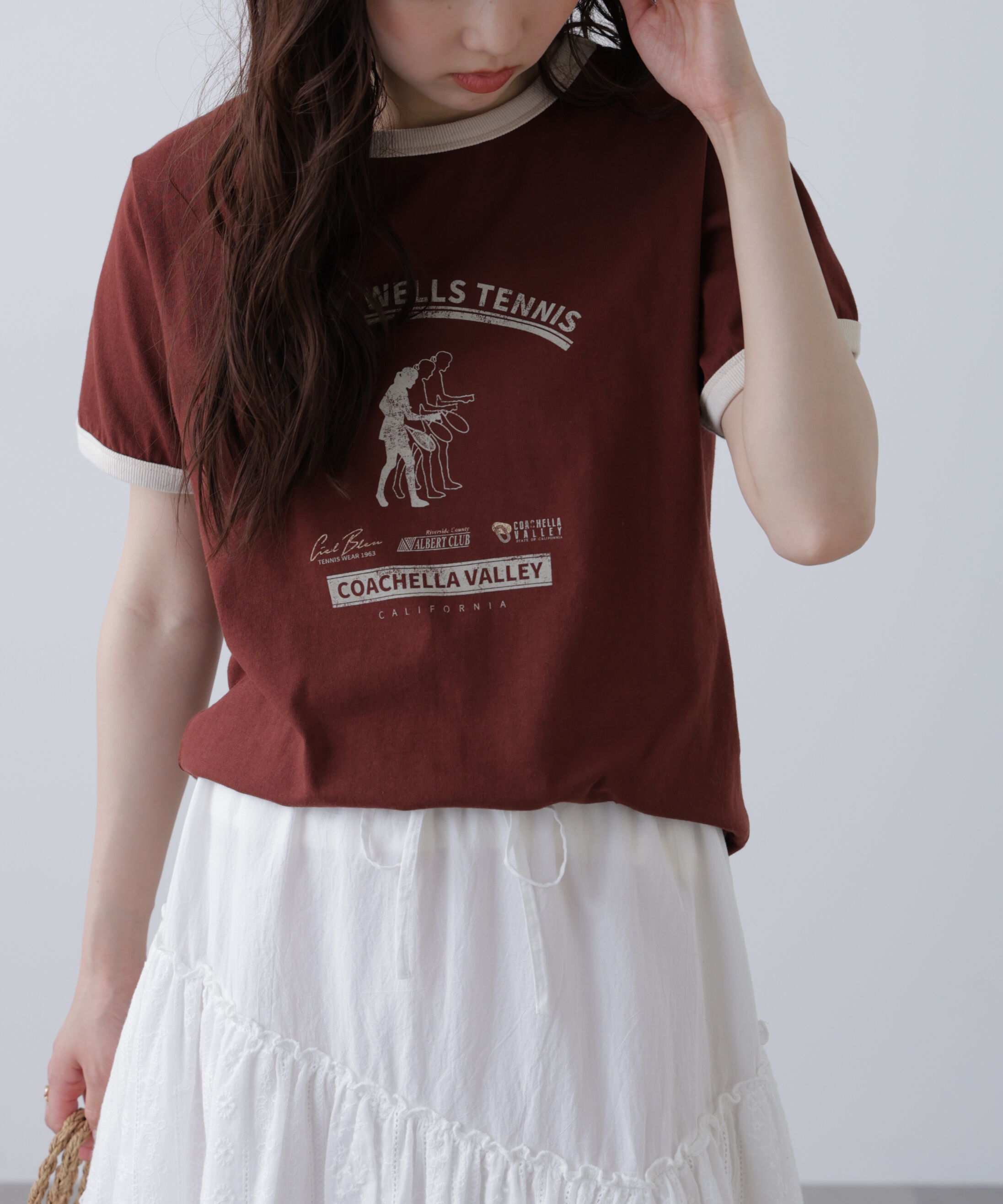  「レトロスポーツプリントTシャツ」|Tシャツ・カットソー|