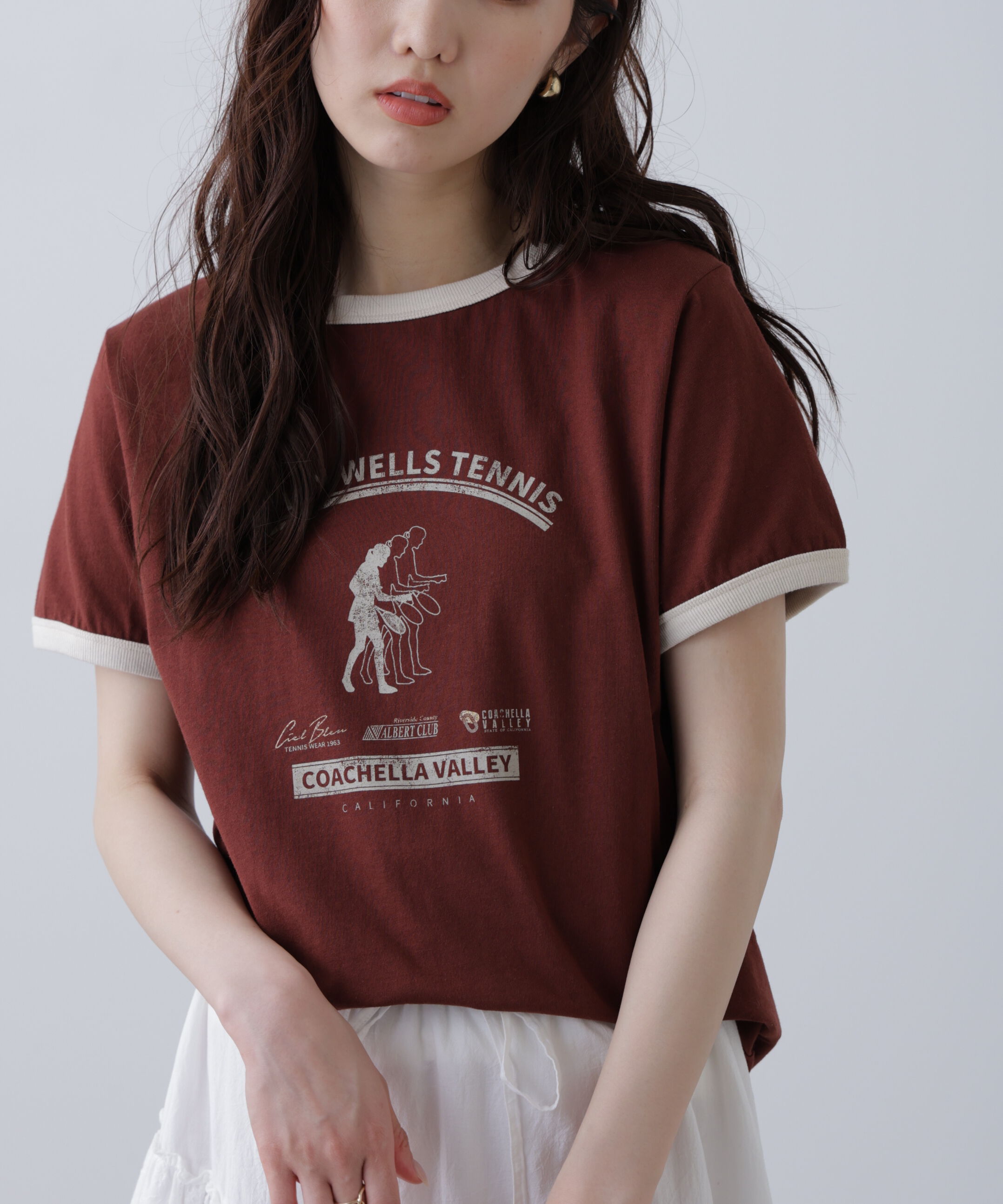  「レトロスポーツプリントTシャツ」|Tシャツ・カットソー|