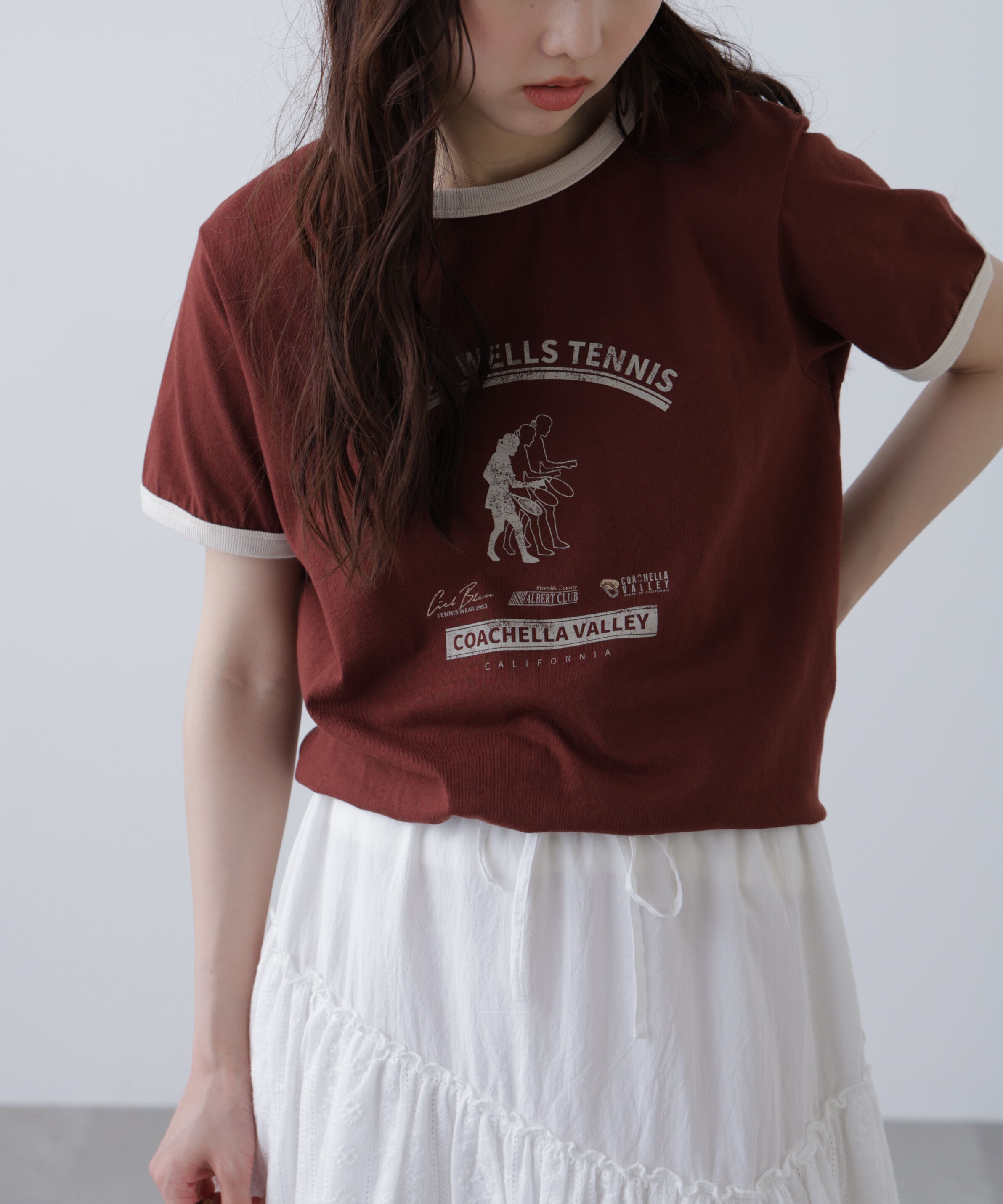  「レトロスポーツプリントTシャツ」|Tシャツ・カットソー|