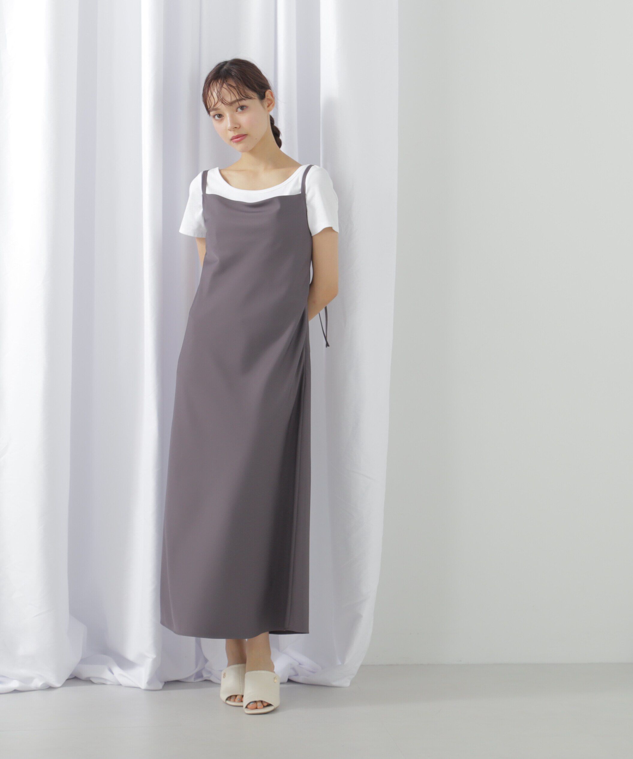  「ドレープキャミワンピース」|ワンピース|