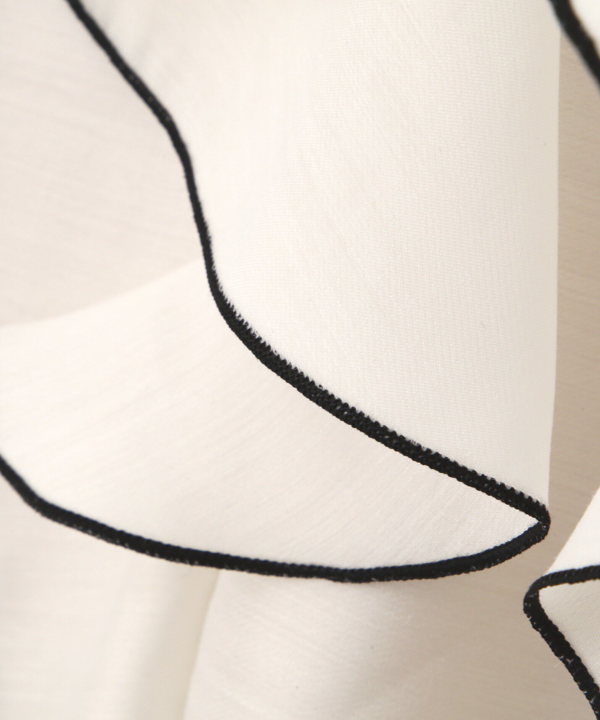  「バイカラーラッフルブラウス」|シャツ・ブラウス|