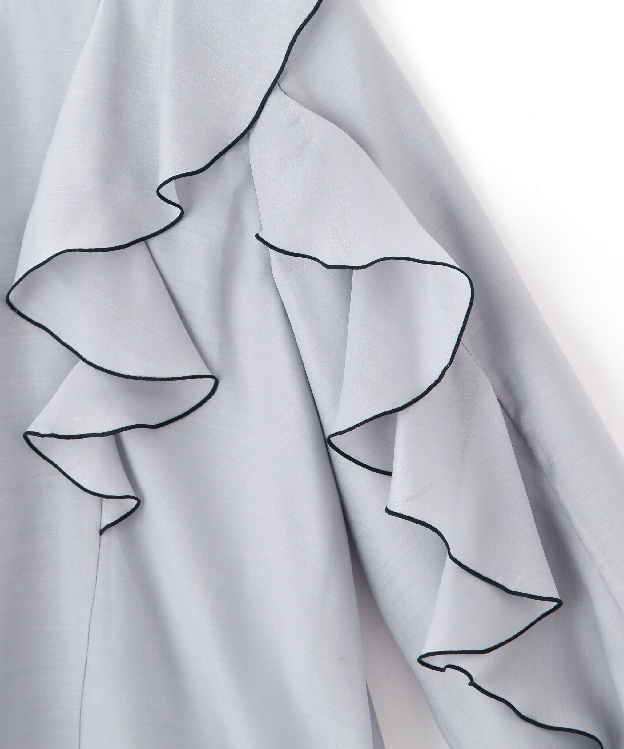  「バイカラーラッフルブラウス」|シャツ・ブラウス|