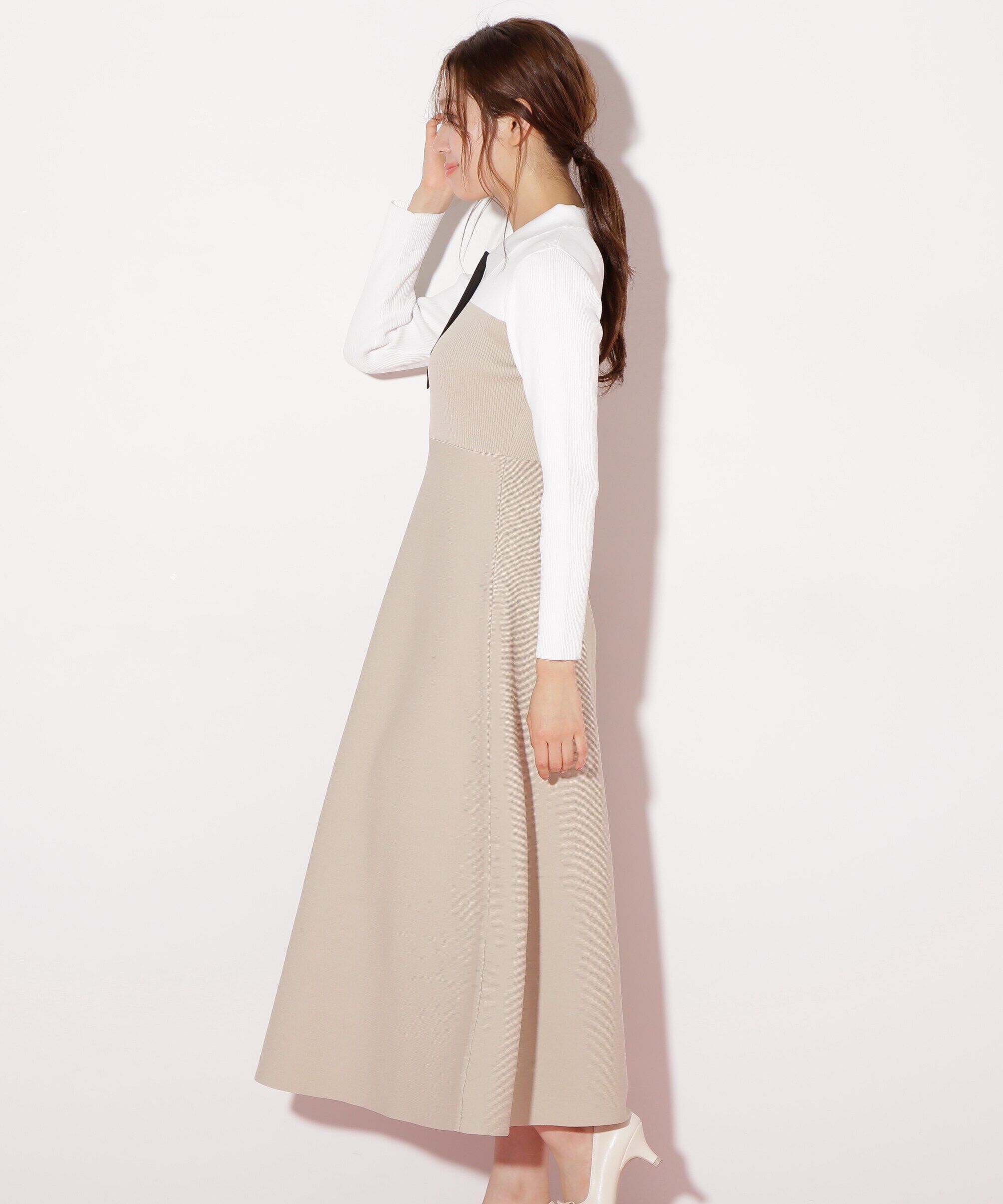  「2wayタイ付ソウバリフレアワンピース」|ワンピース|