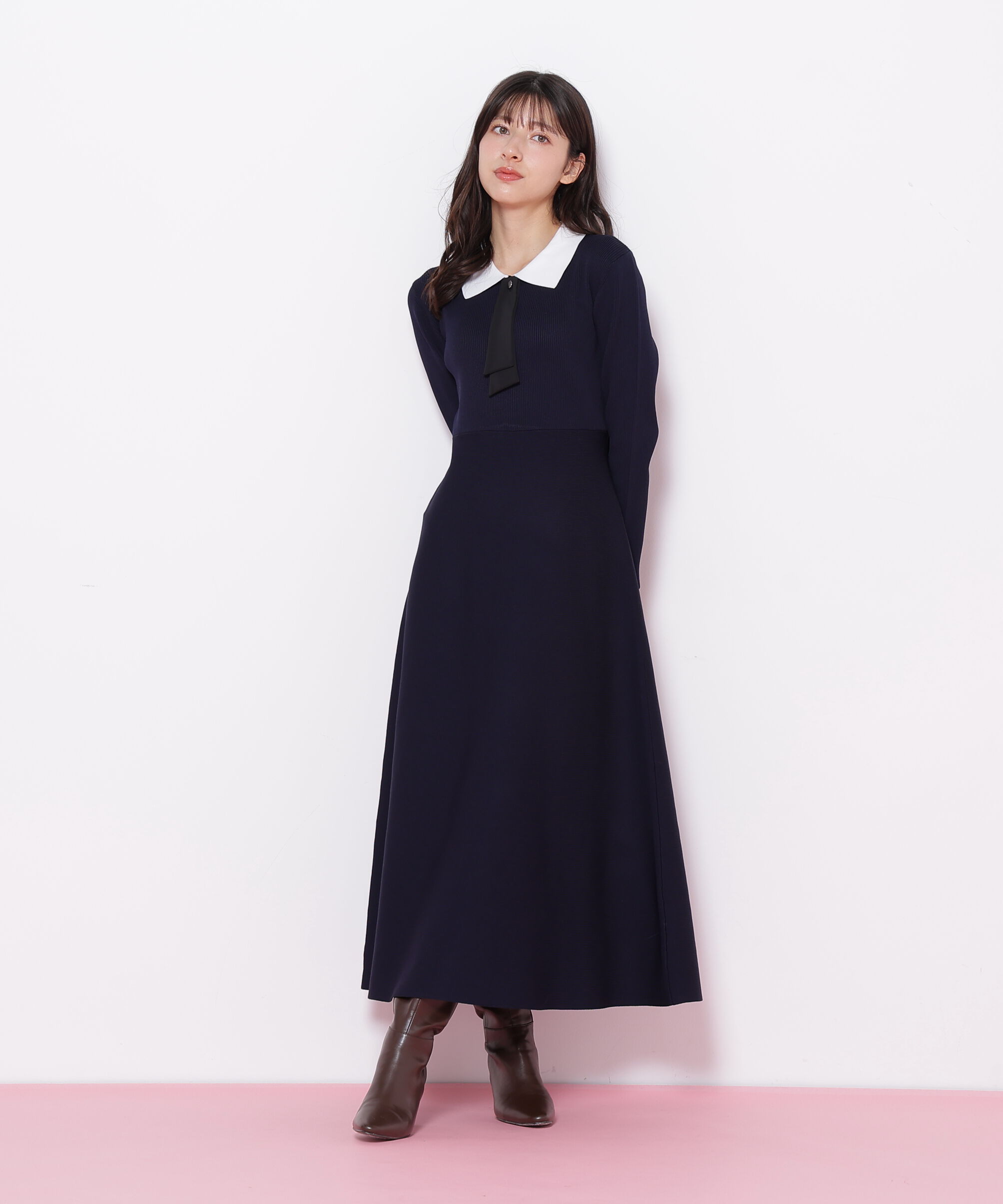  「2wayタイ付ソウバリフレアワンピース」|ワンピース|