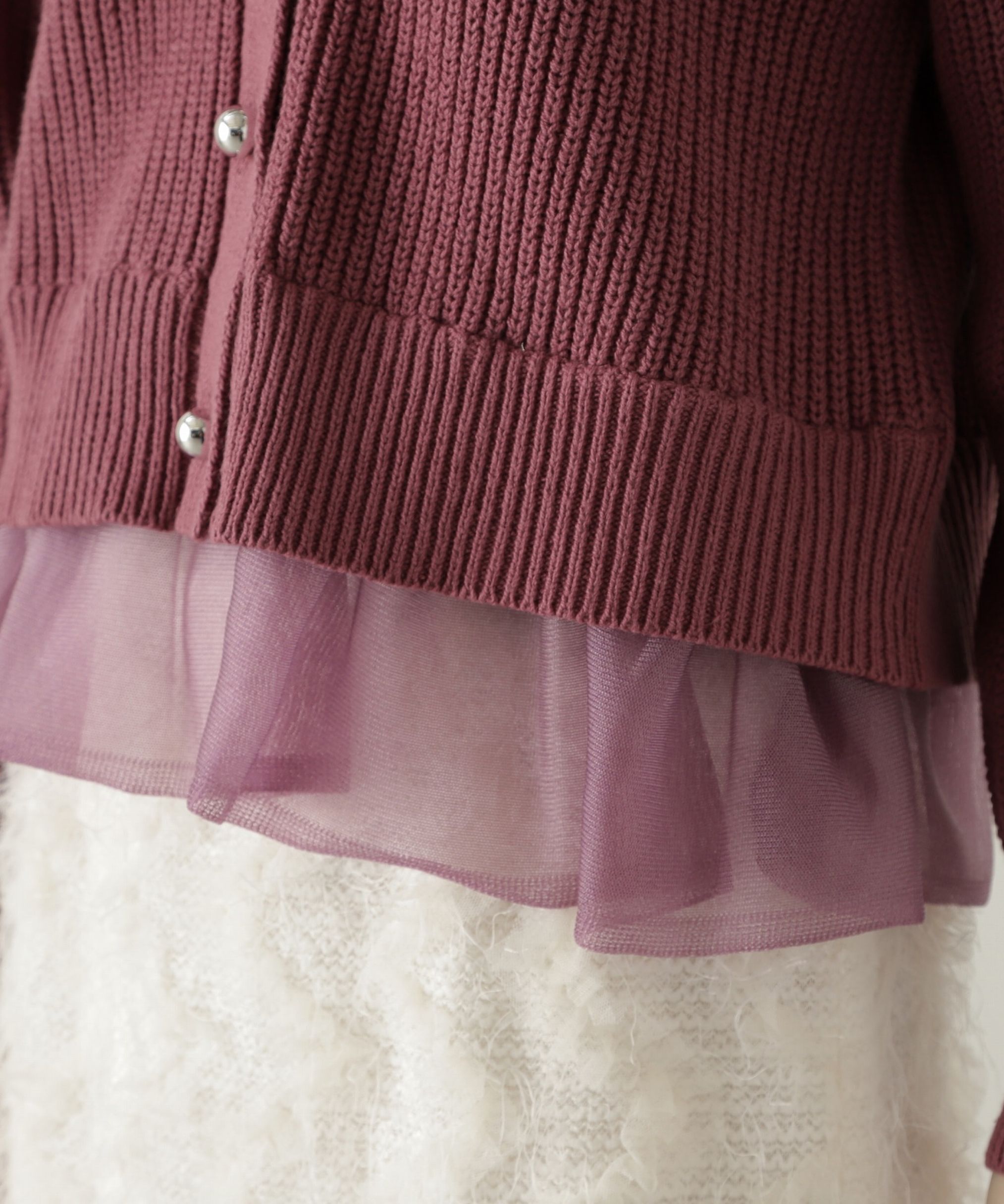 PROPORTION BODY DRESSING「レイヤード風ペプラムニット　24AW」|ニット・セーター|