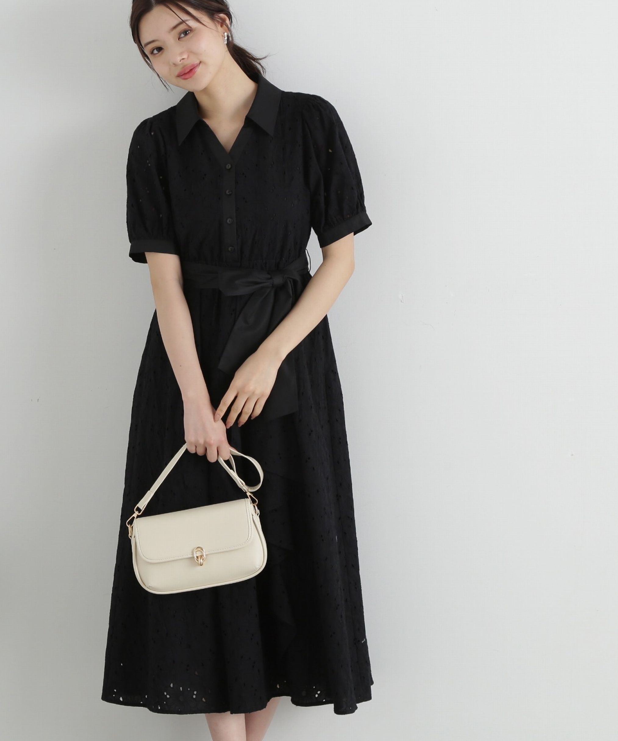 PROPORTION BODY DRESSING「カットワーク刺繍シャツワンピース」|ワンピース|