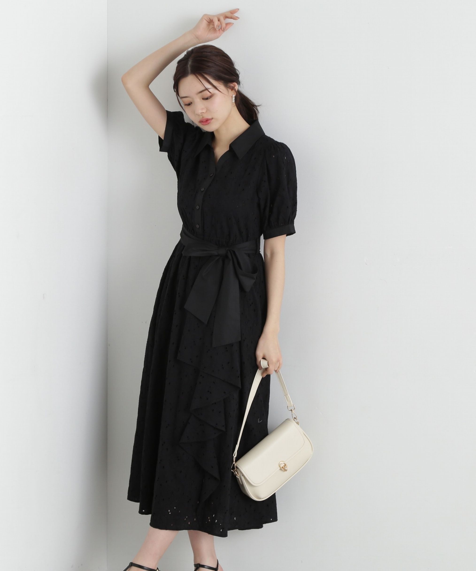 PROPORTION BODY DRESSING「カットワーク刺繍シャツワンピース」|ワンピース|