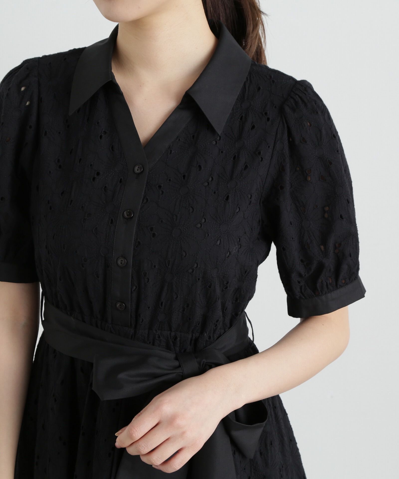PROPORTION BODY DRESSING「カットワーク刺繍シャツワンピース」|ワンピース|