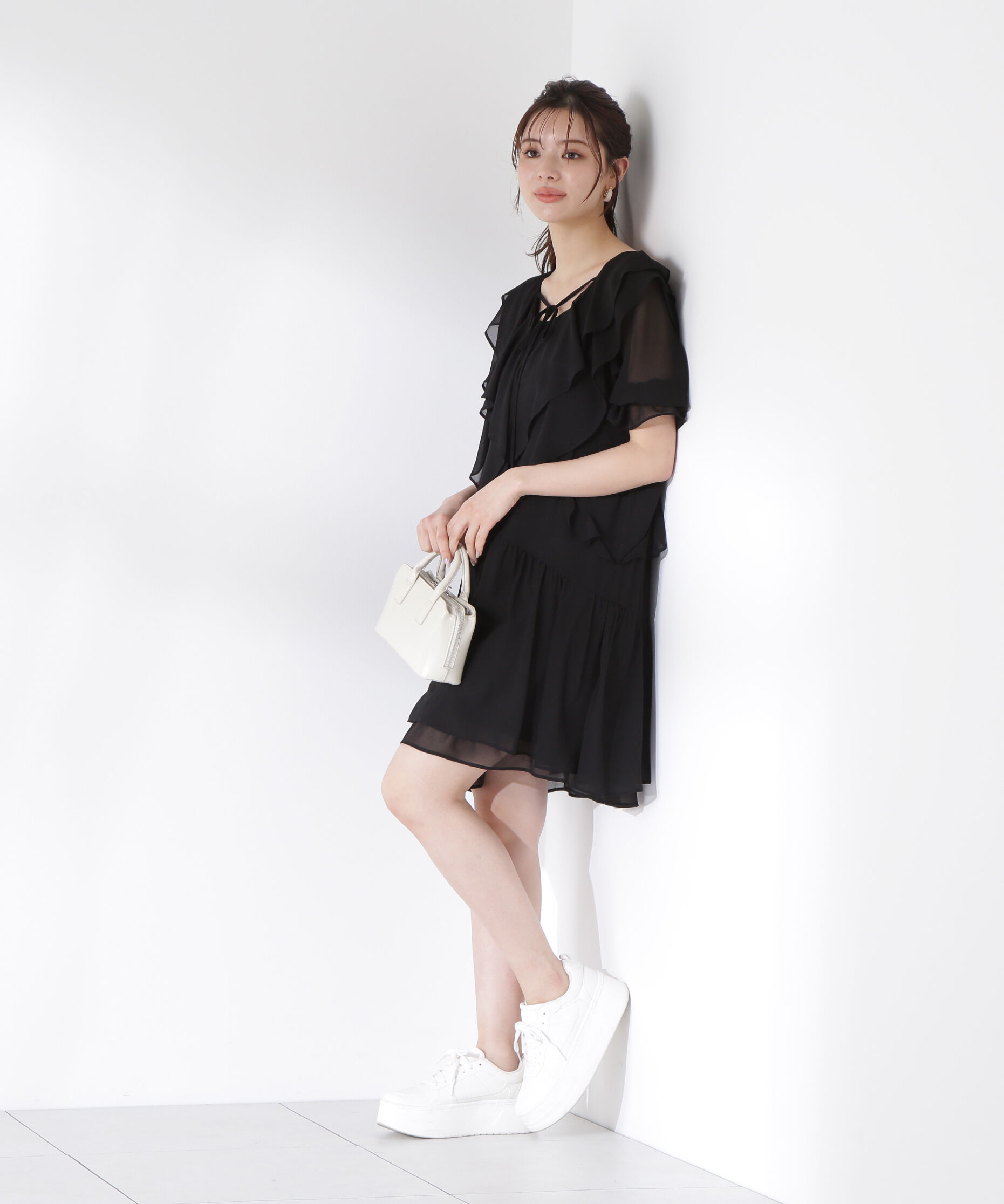 PROPORTION BODY DRESSING「《EDIT COLOGNE》ラッフルミニワンピース」|ワンピース|