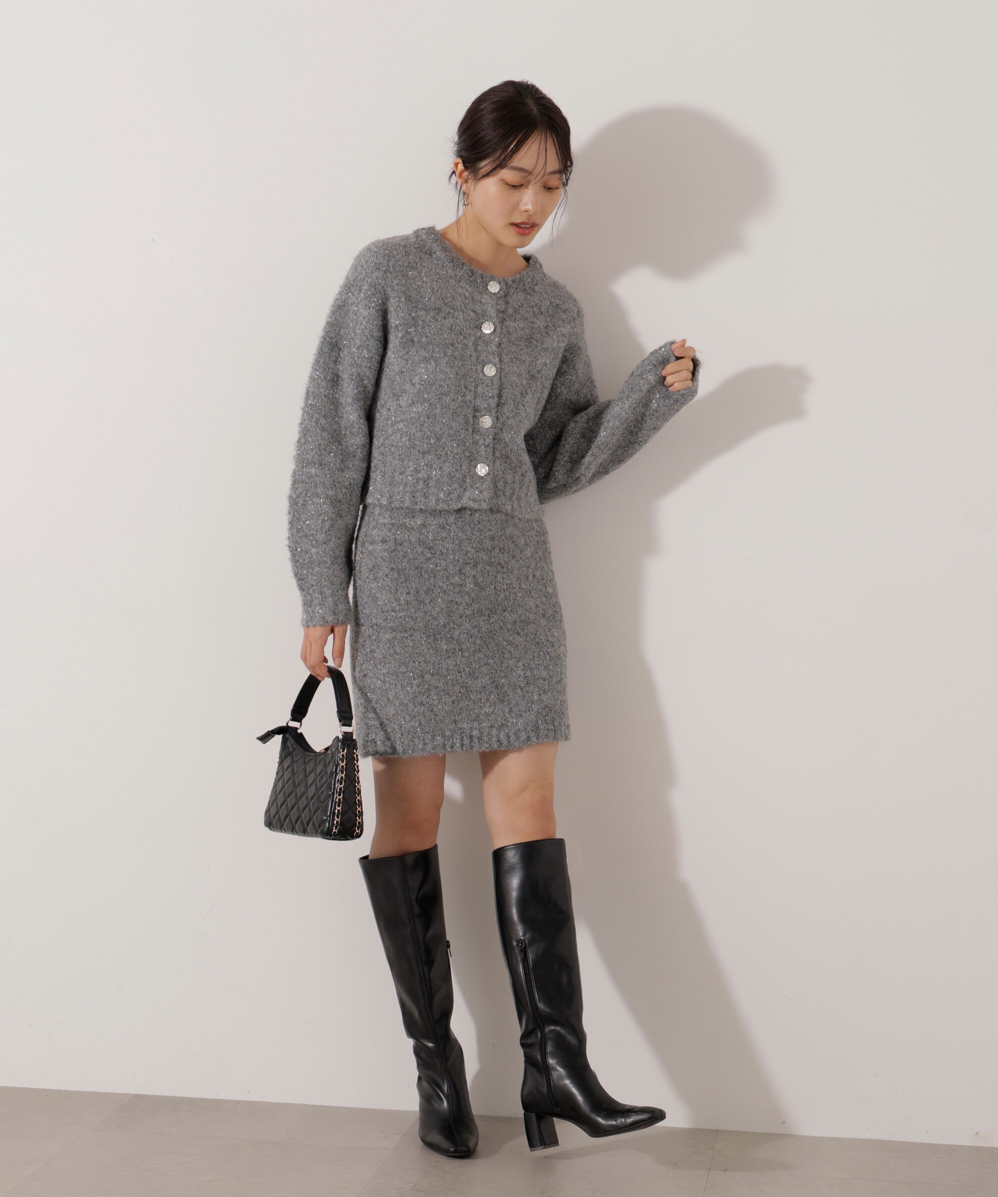 PROPORTION BODY DRESSING「《EDIT COLOGNE》サイドリボンニットSETUP」|ワンピース|