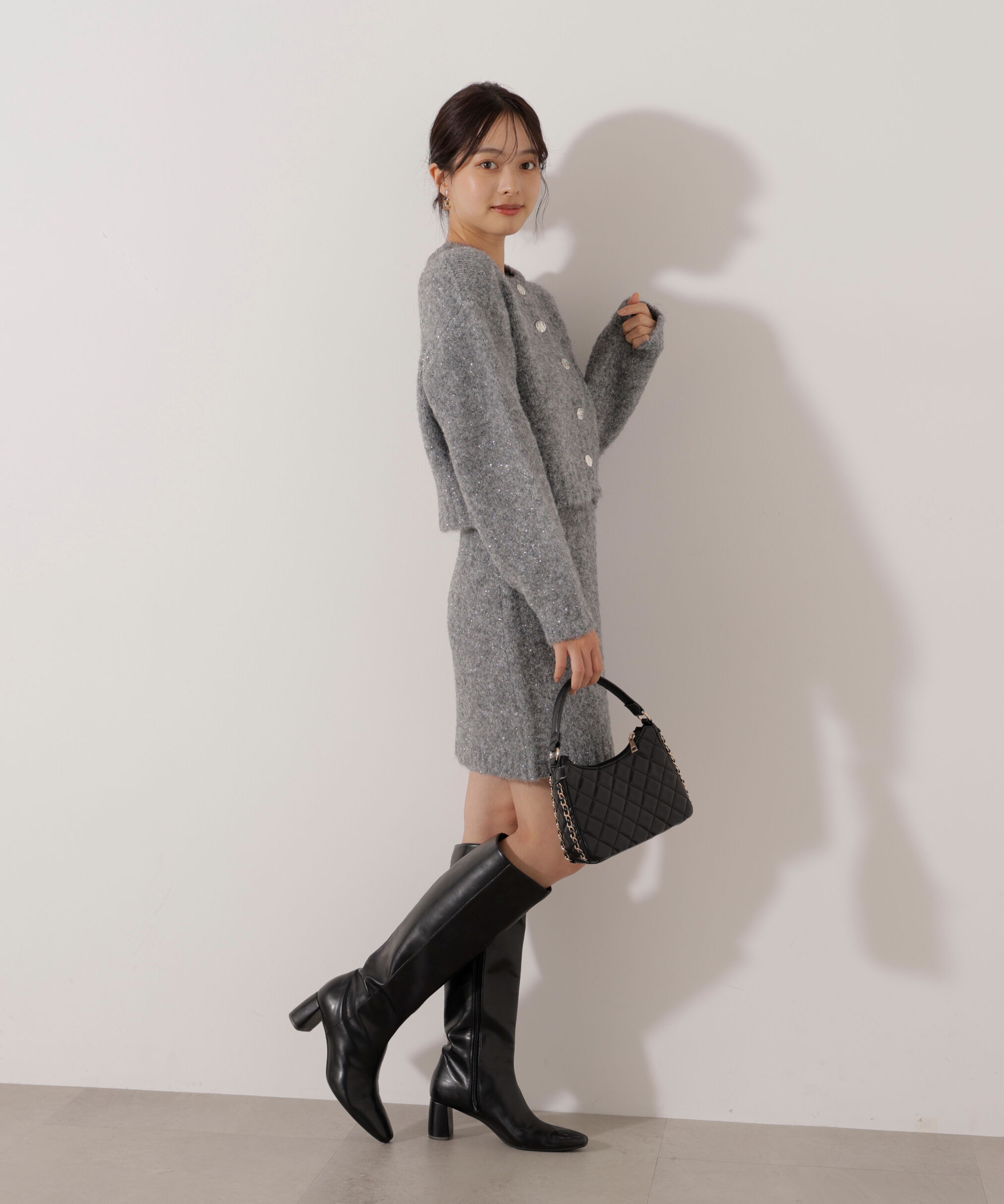 PROPORTION BODY DRESSING「《EDIT COLOGNE》サイドリボンニットSETUP」|ワンピース|