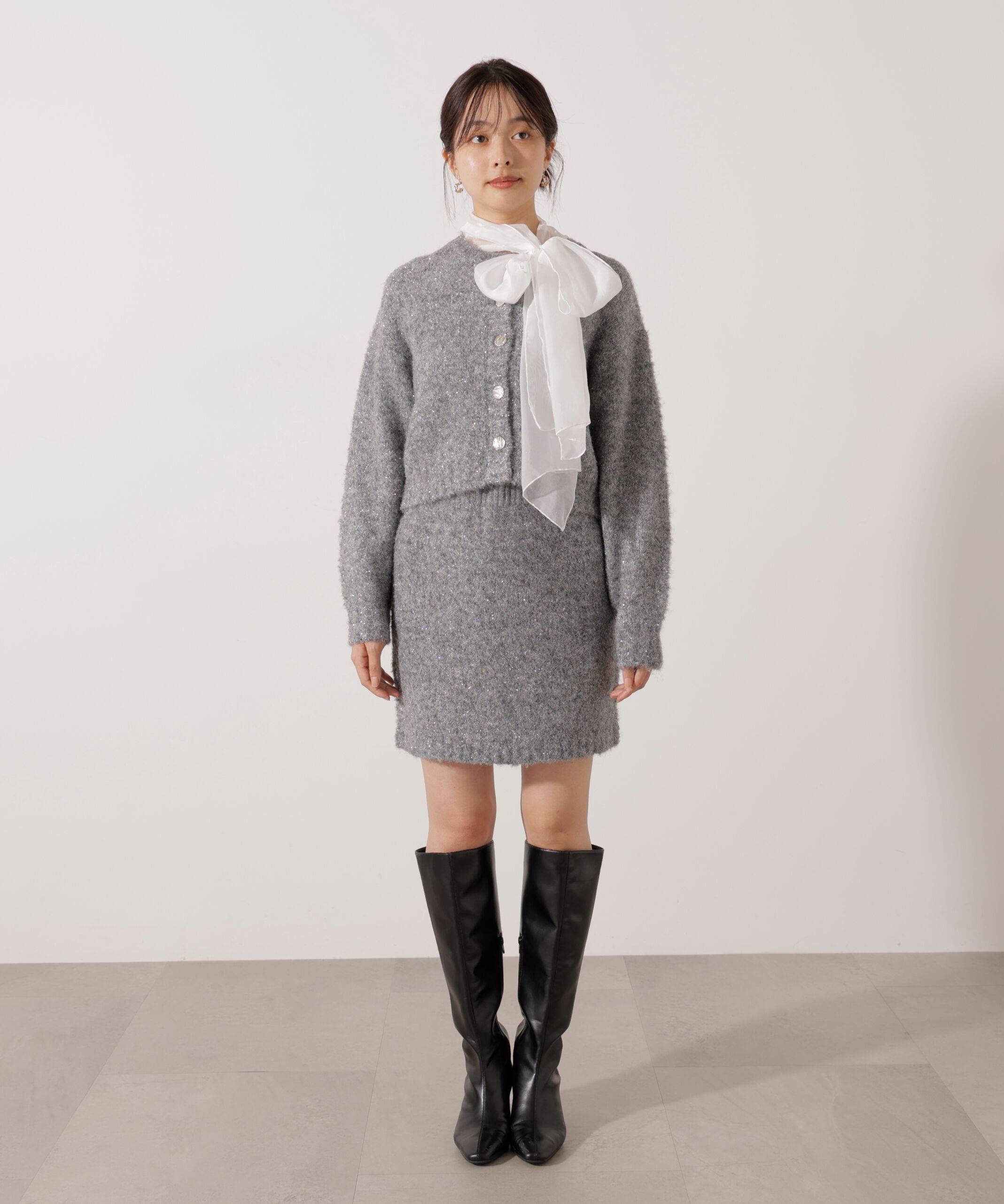 PROPORTION BODY DRESSING「《EDIT COLOGNE》サイドリボンニットSETUP」|ワンピース|