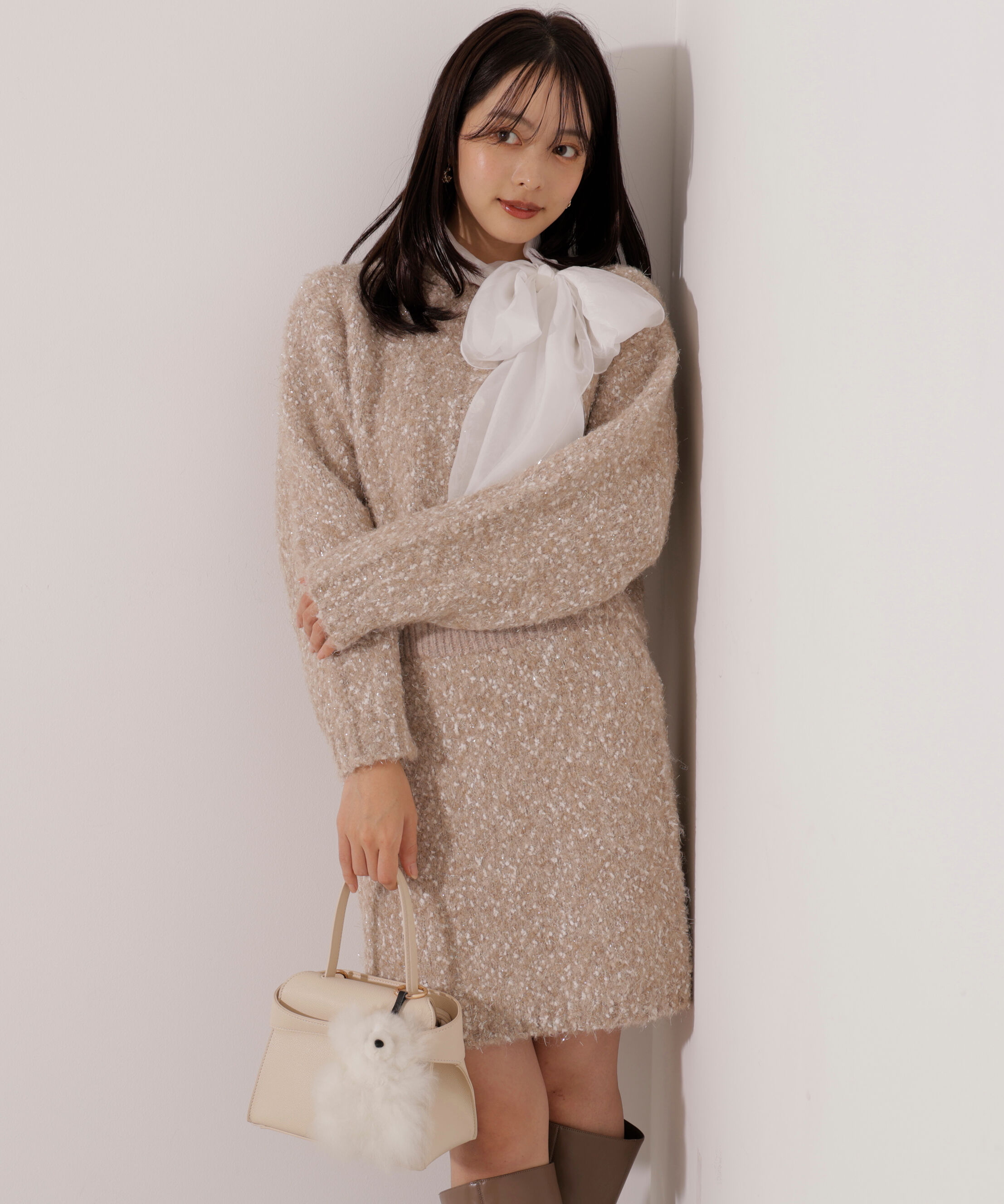 PROPORTION BODY DRESSING「《EDIT COLOGNE》サイドリボンニットSETUP」|ワンピース|