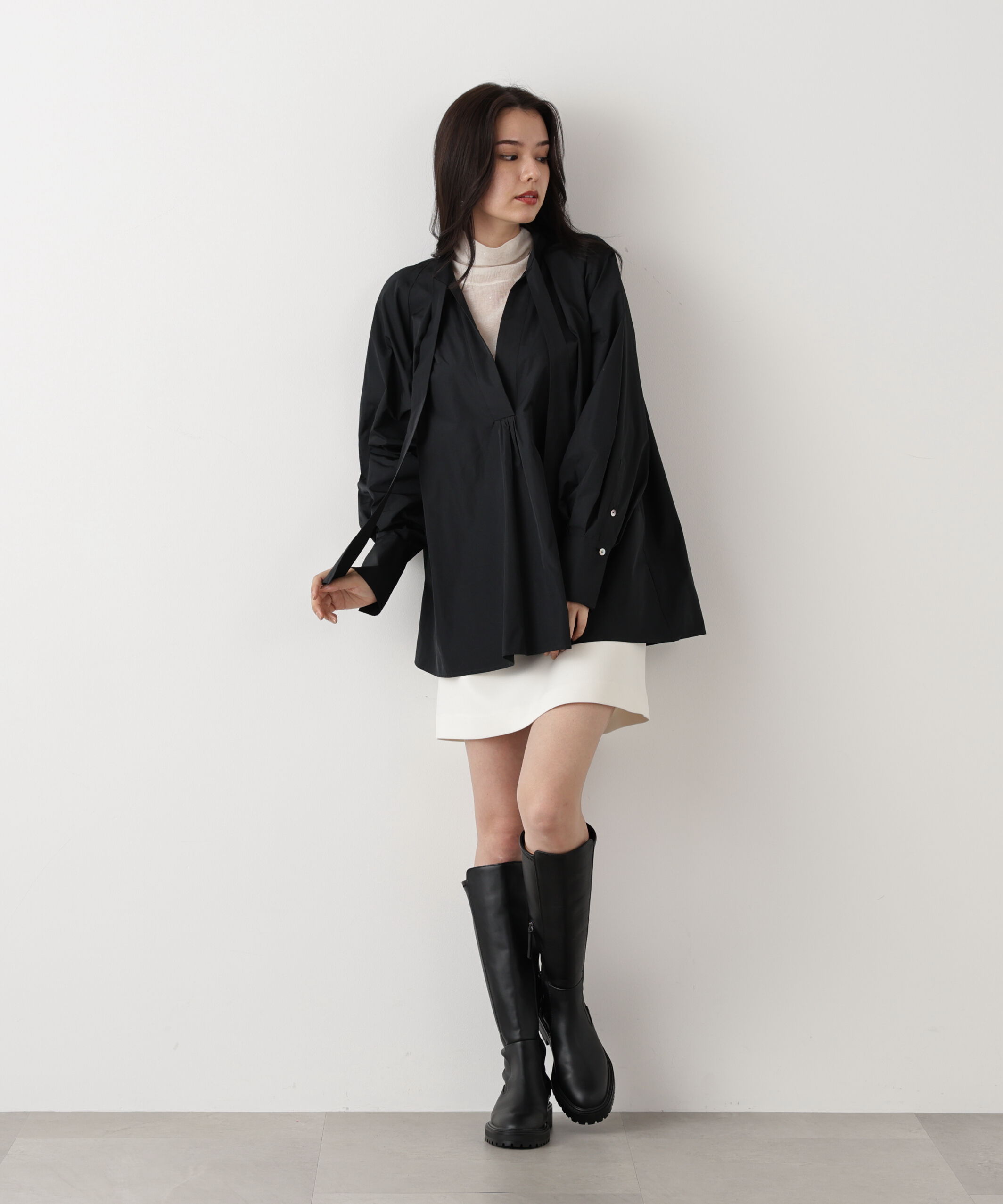  「◆タックフレアボウブラウス」|シャツ・ブラウス|