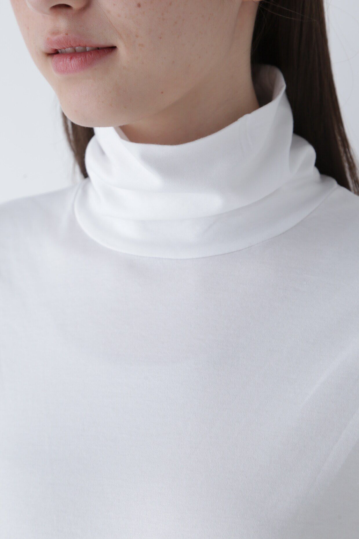  「布帛ドッキングタートルネックカットソー」|Tシャツ・カットソー|