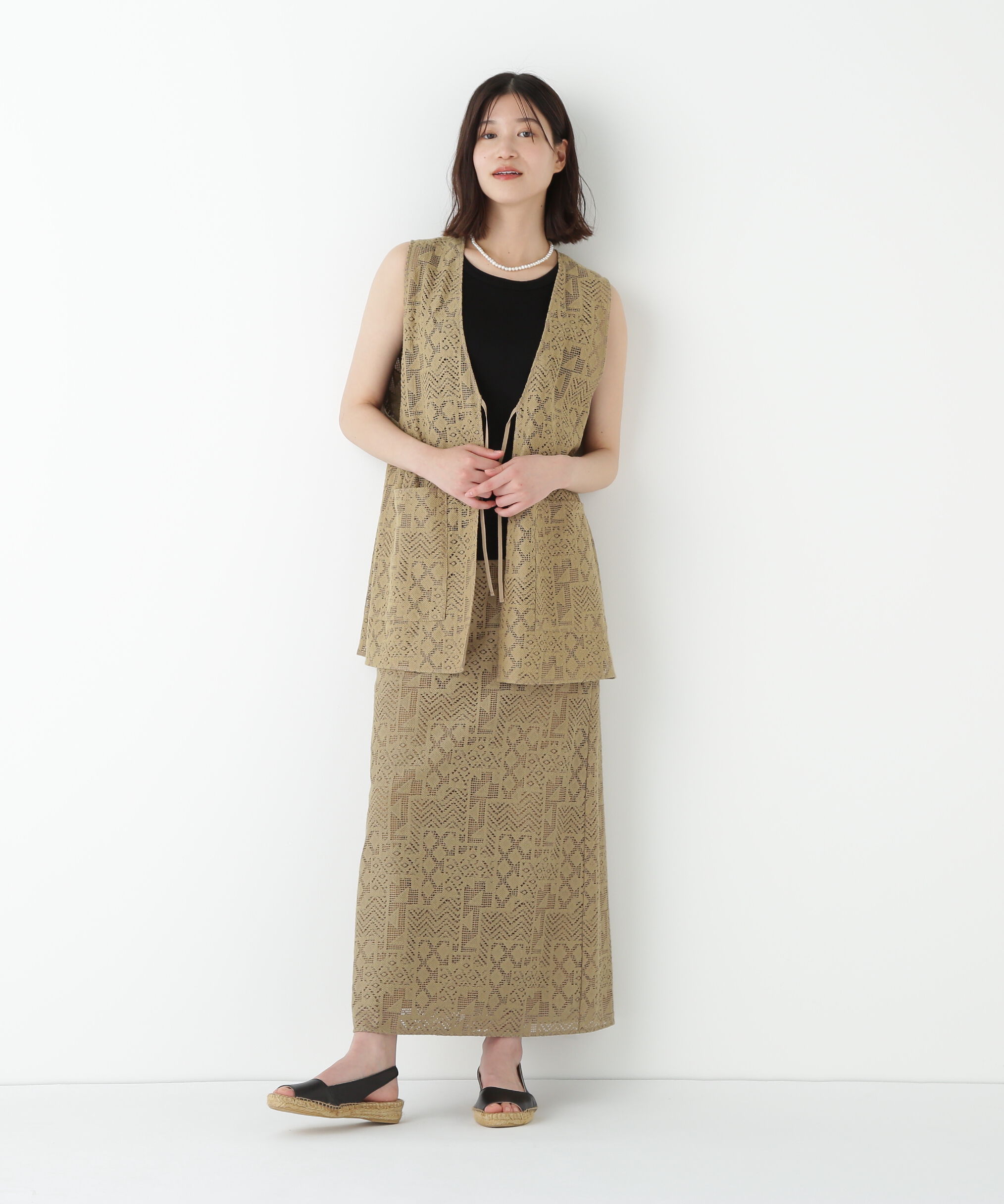  「◆ジオメトリックレーススカート」|スカート|