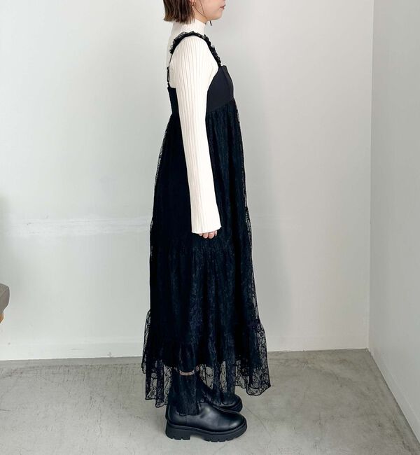 archives「肩フリルレースドッキングワンピース」|ワンピース|