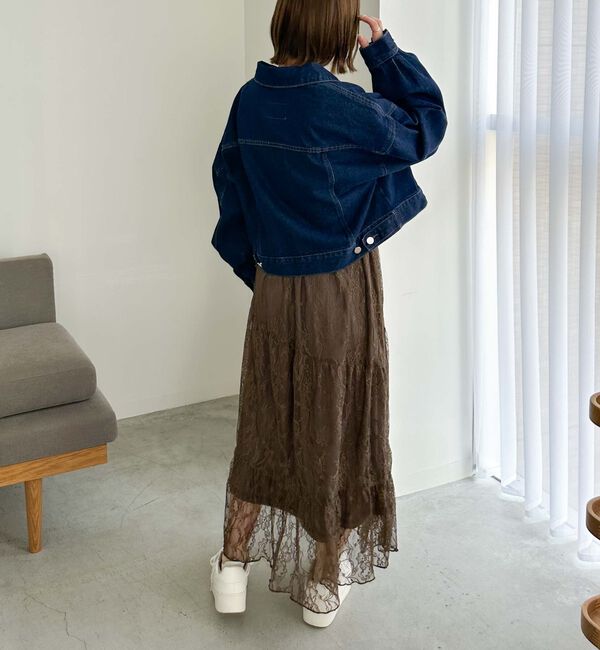 archives「肩フリルレースドッキングワンピース」|ワンピース|