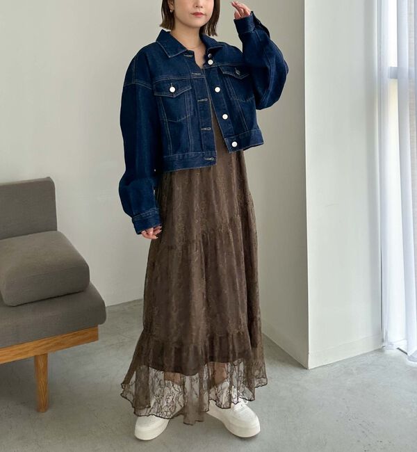 archives「肩フリルレースドッキングワンピース」|ワンピース|