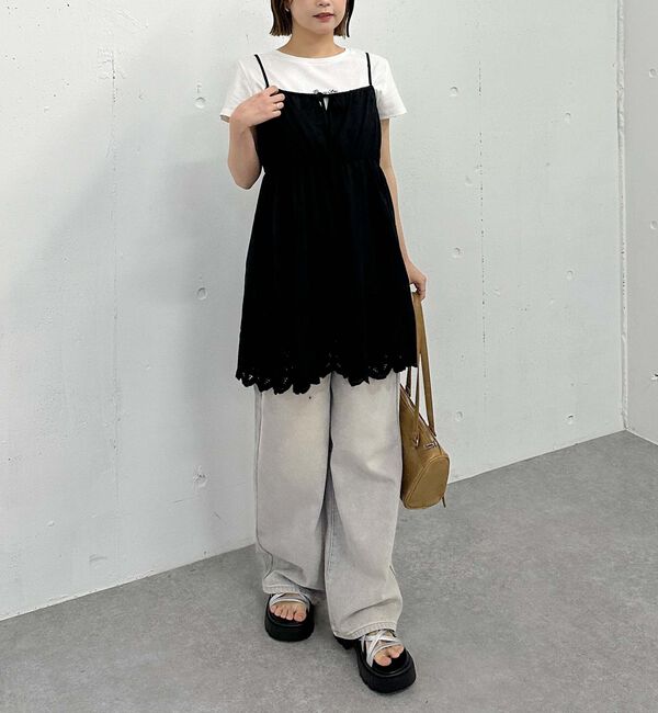 archives「コットンスカラップレースミニキャミワンピース」|ワンピース|